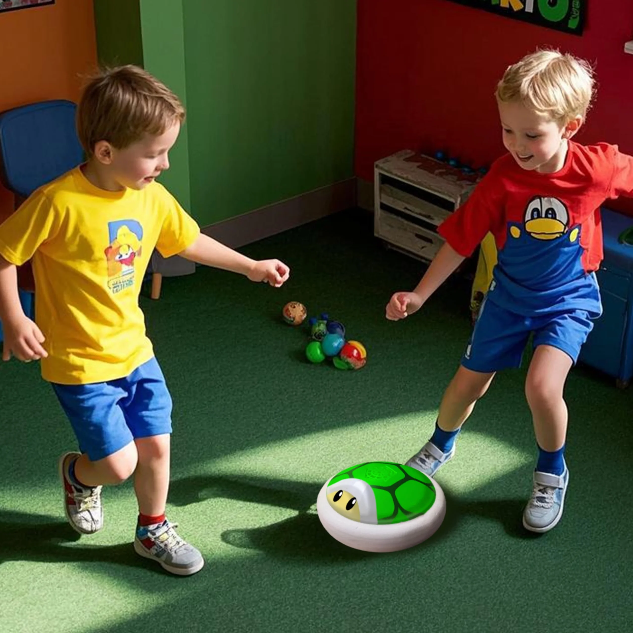 Balón Fútbol Flotante con Luces LED, Juguetes de Exterior Interior para Niños 3-10 Años