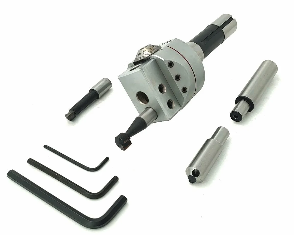 A.D. International - Cabezal de mandrinar de 62 mm de diámetro para torno, fresadora, fresadoras, herramienta soldada de carburo (Morse Taper MT3 (M12 x 1,75 barra de tracción))