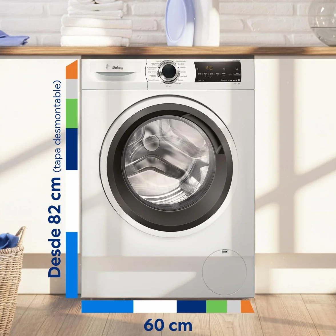 Balay Lavadora 9 kg 3TS993BP Blanco Programa Super rápido Rápido/mix