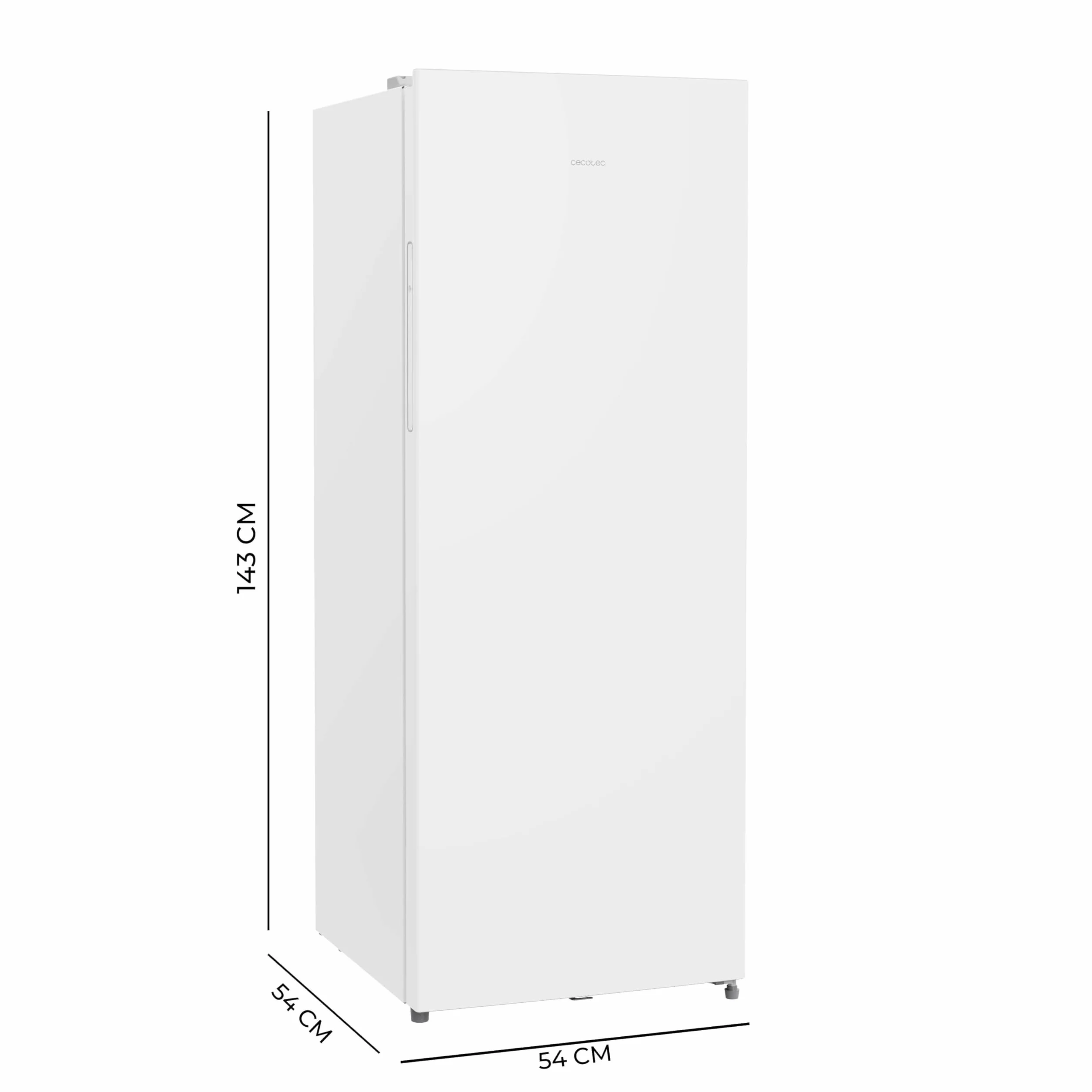 Cecotec Congelador Vertical Convertible Bolero Cool Market UF 163 Dual White 168L, Total NoFrost, Multi AirFlow, Panel Táctil