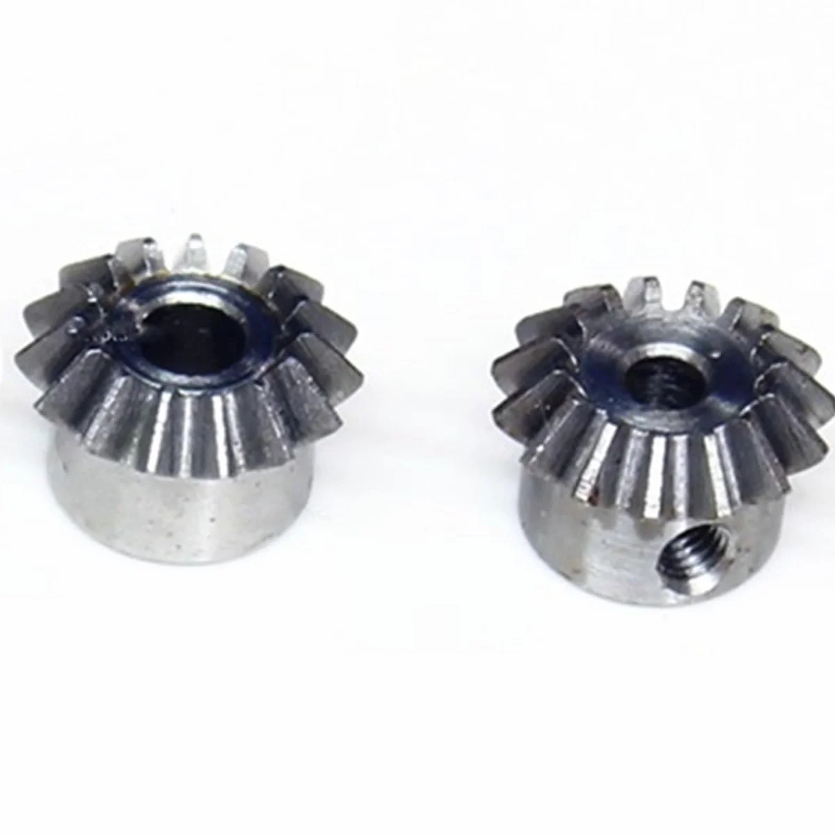 Engranajes cónicos de acero y latón módulo 0.8 M, 15 dientes, 1:1, agujeros 3-6.35mm