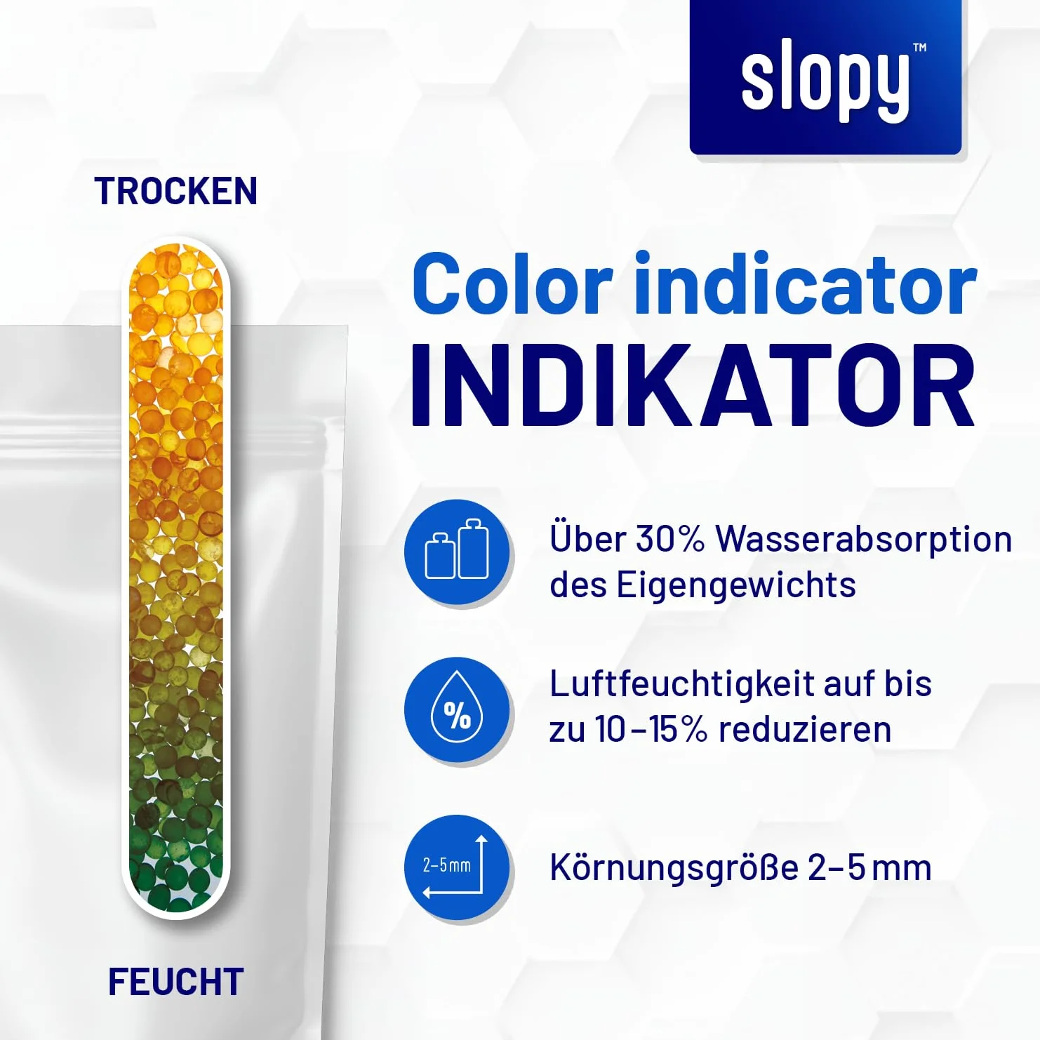 Gel de sílice para impresión 3D Filamento 900 g – Regenerable con indicador de color