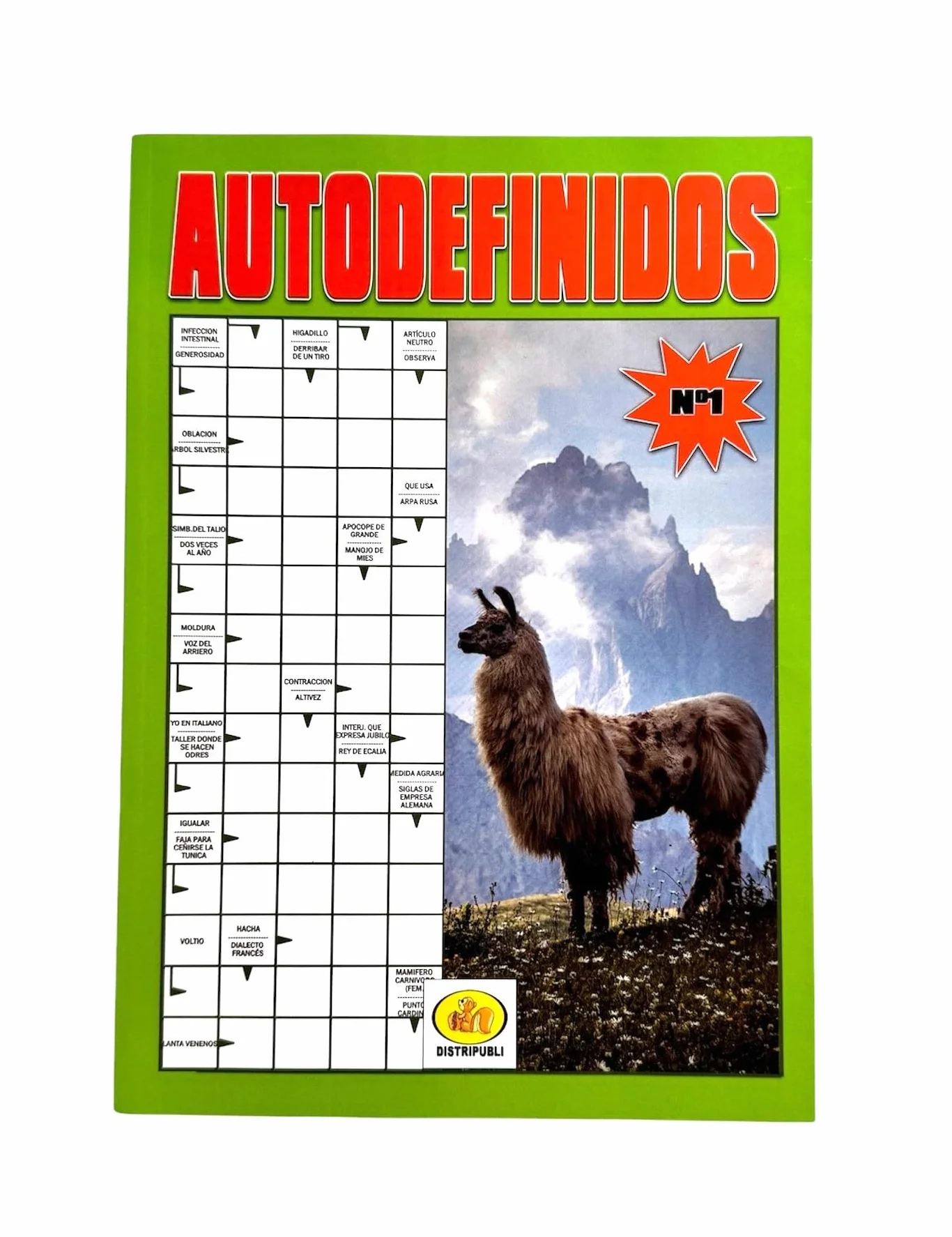 4 Libros Pasatiempos Autodefinidos Letra Grande en Español para Adultos Mayores Blanco y Negro
