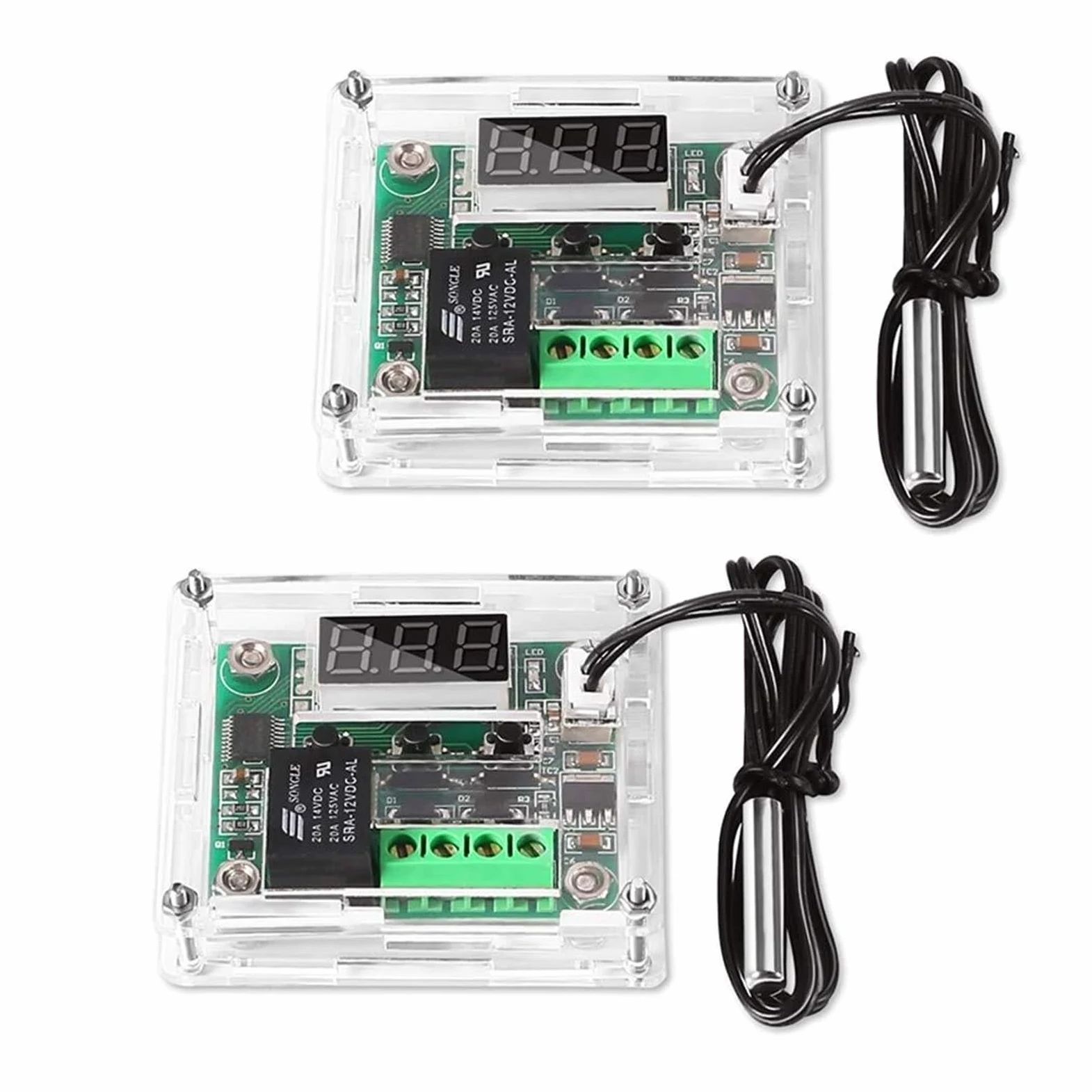 Termostato digital XH-W1209, 2/4 unidades, 50 ~ 110 ℃, 12 V, módulo controlador de temperatura con carcasa y prueba impermeable (2 juegos)
