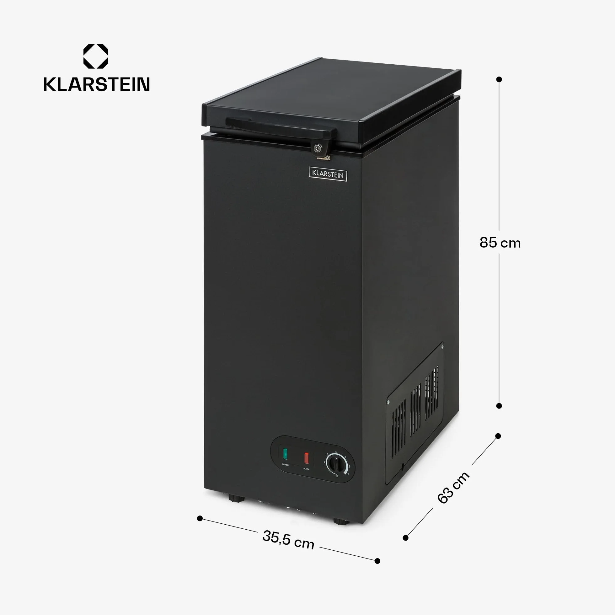 Klarstein Arcon Congelador Pequeño Vertical Portatil 51 l Silencioso Bajo Consumo