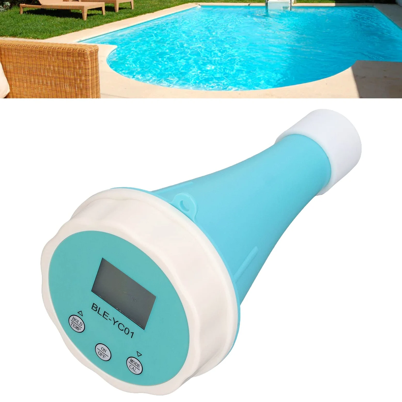 Monitor de Piscina Bluetooth Probador Inteligente de Calidad del Agua 6 en 1 Medición Precisa para Piscinas y Acuarios