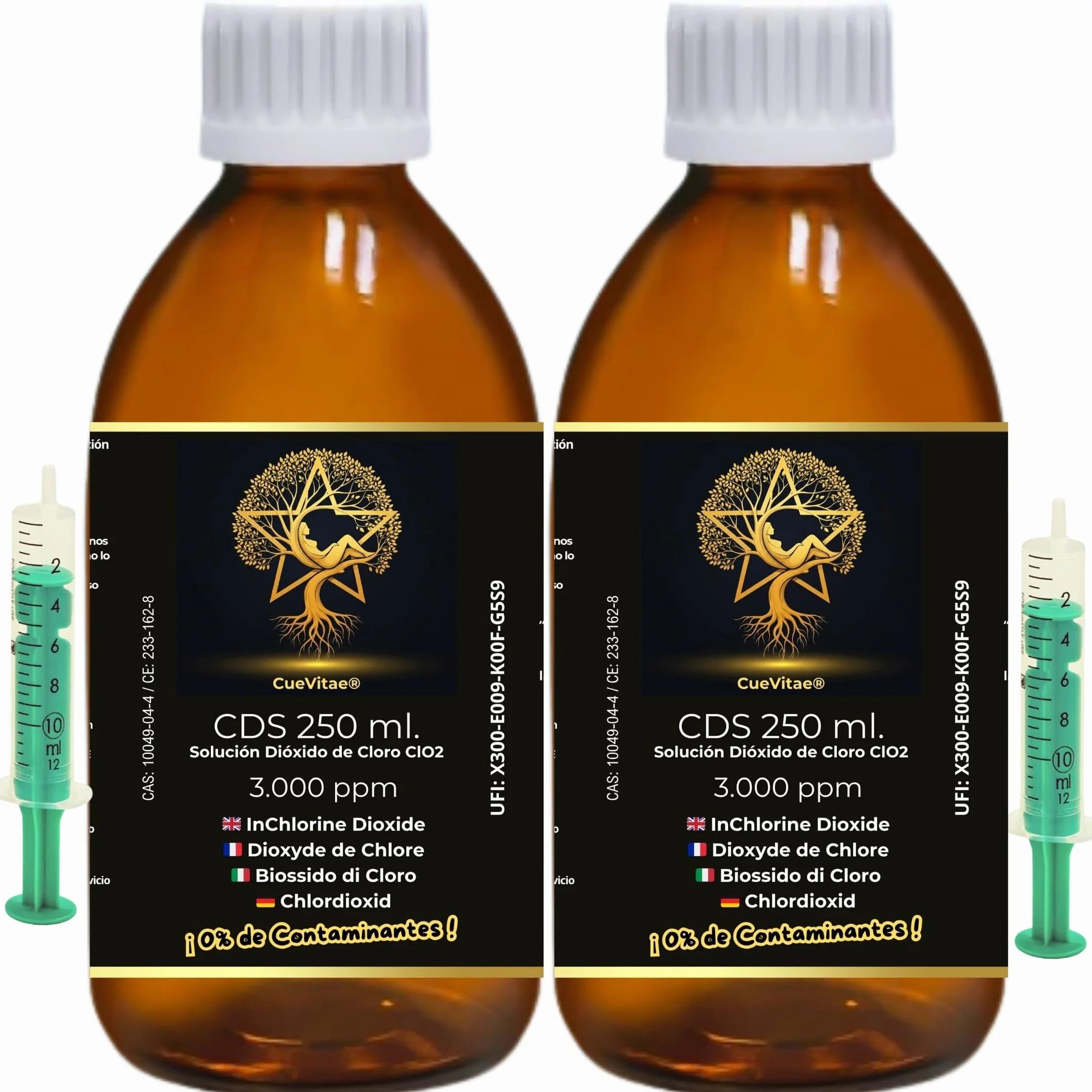 CDS 0,3% | Pack 2X250 ml | Solución Acuosa | Vidrio Ámbar