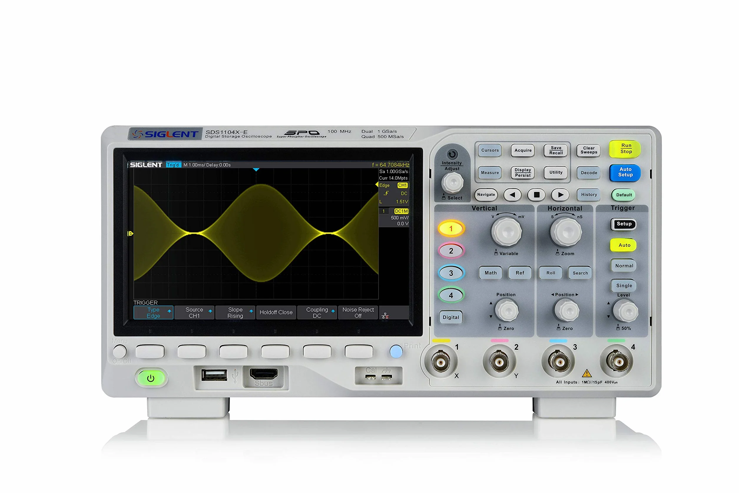 Osciloscopio de 4 canales y 100 MHz
