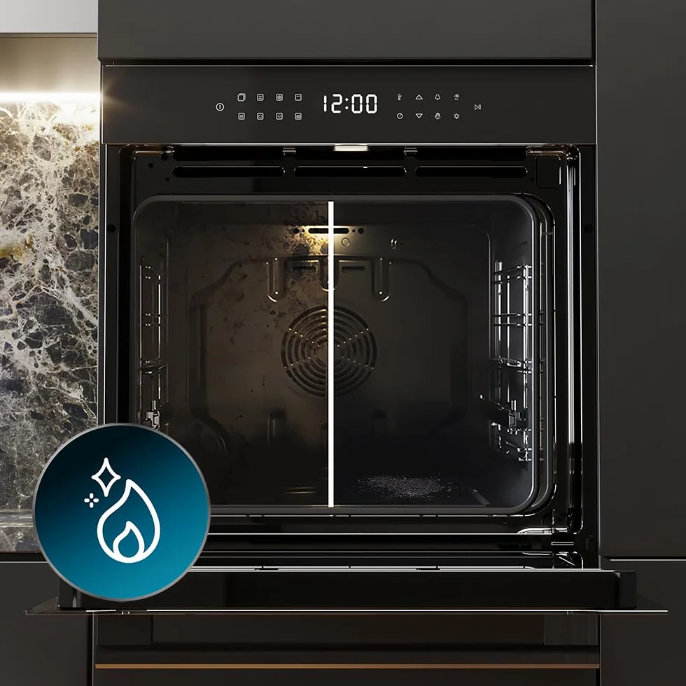 Cecotec Horno Integrable Pirolítico 81L Bolero Hexa P506000 Glass Black A+ 11 Funciones Airfryer Master Pizza Master 3D Cooking Steam Base X2