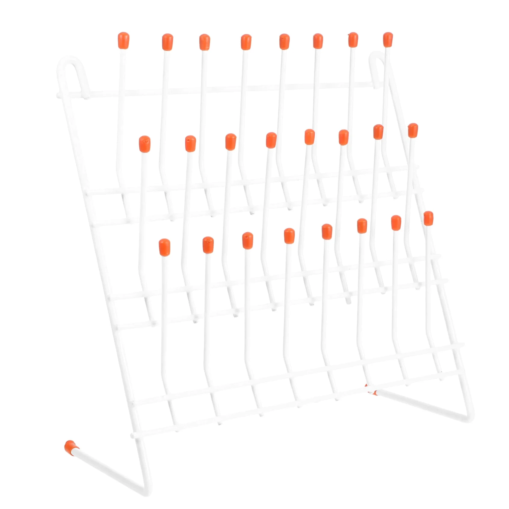 Ciieeo Rejilla de Drenaje Soporte Ligero de Hierro Blanco, Fácil de Transportar y Almacenar para Tubos de Ensayo y Vasos de Laboratorio para Trabajo en Laboratorio