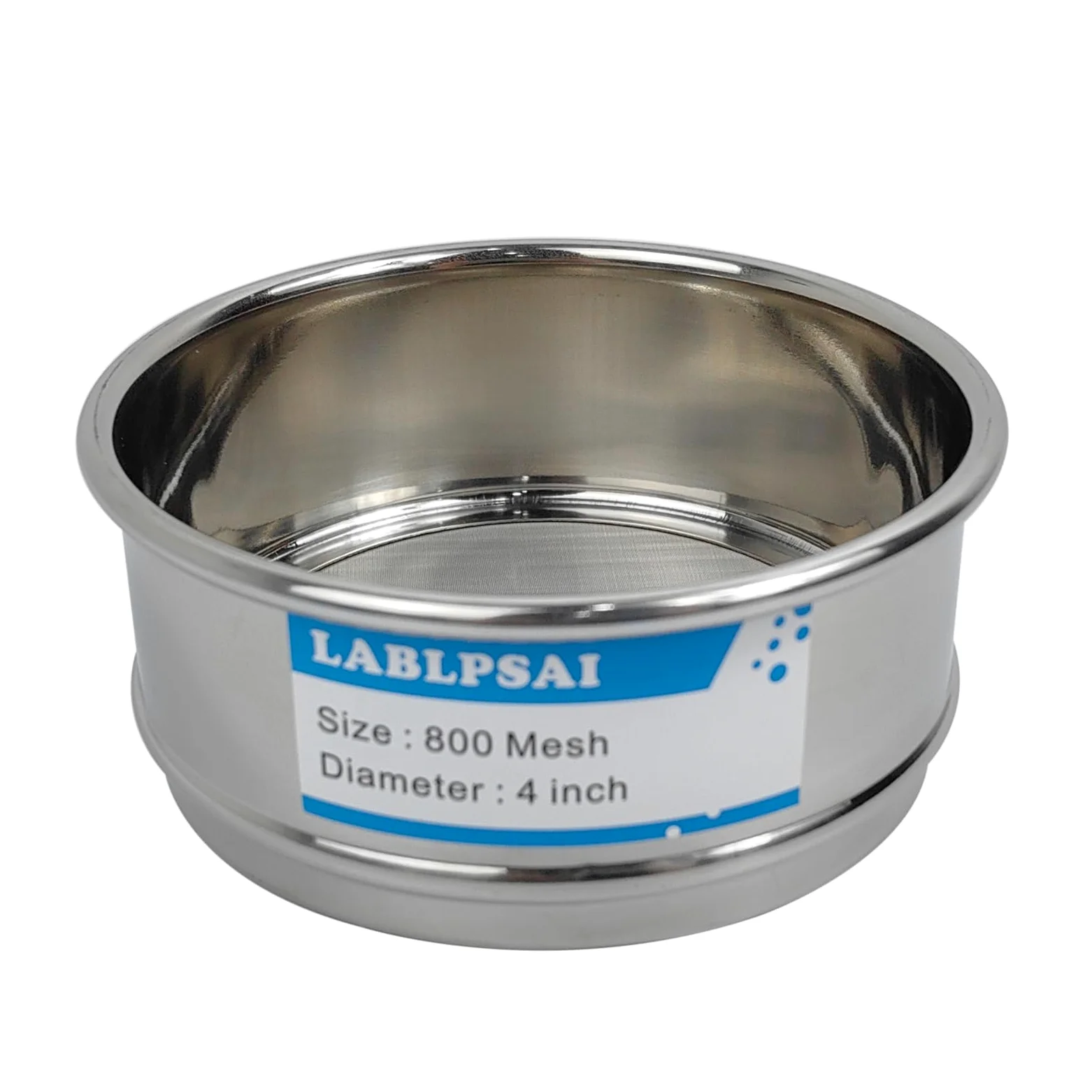 800 tamices de malla de laboratorio de 10 cm de diámetro, acero inoxidable 304, tamiz de prueba para laboratorio industrial y hogar
