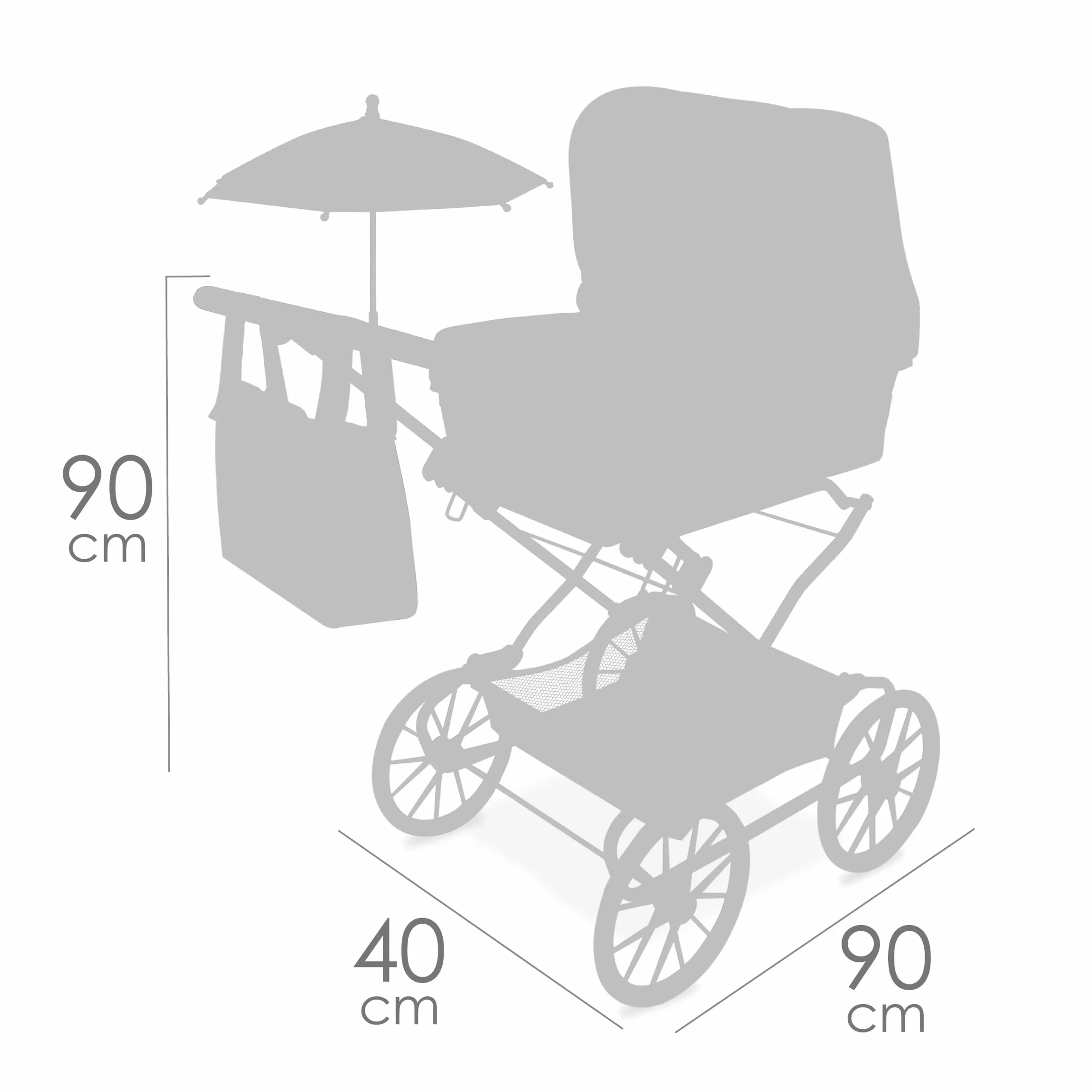Carrito para Muñecas Decuevas Verona 55 cm
