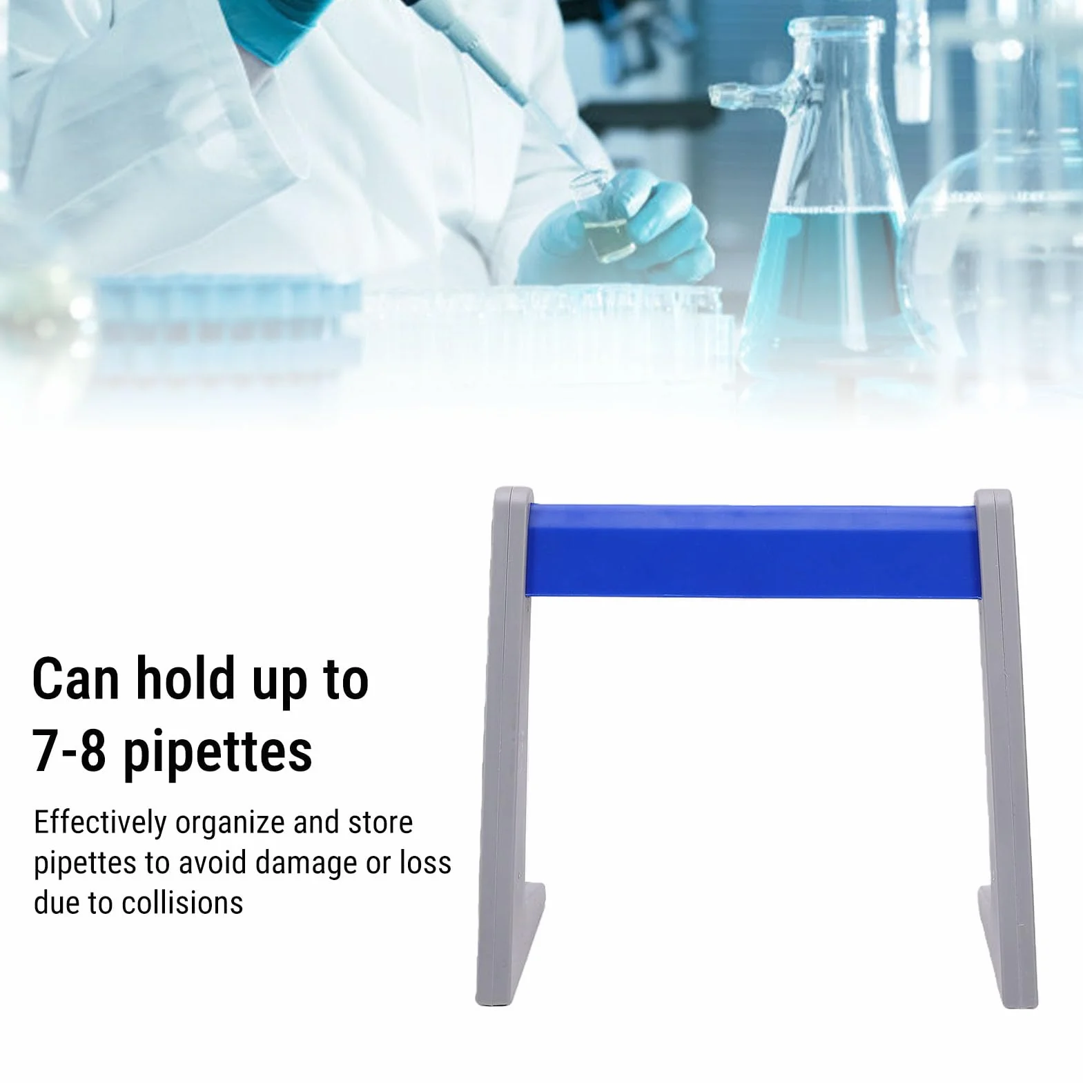 Estante para Micropipetas Ajustable de un Solo Canal, Soporte de Pipeta Lineal