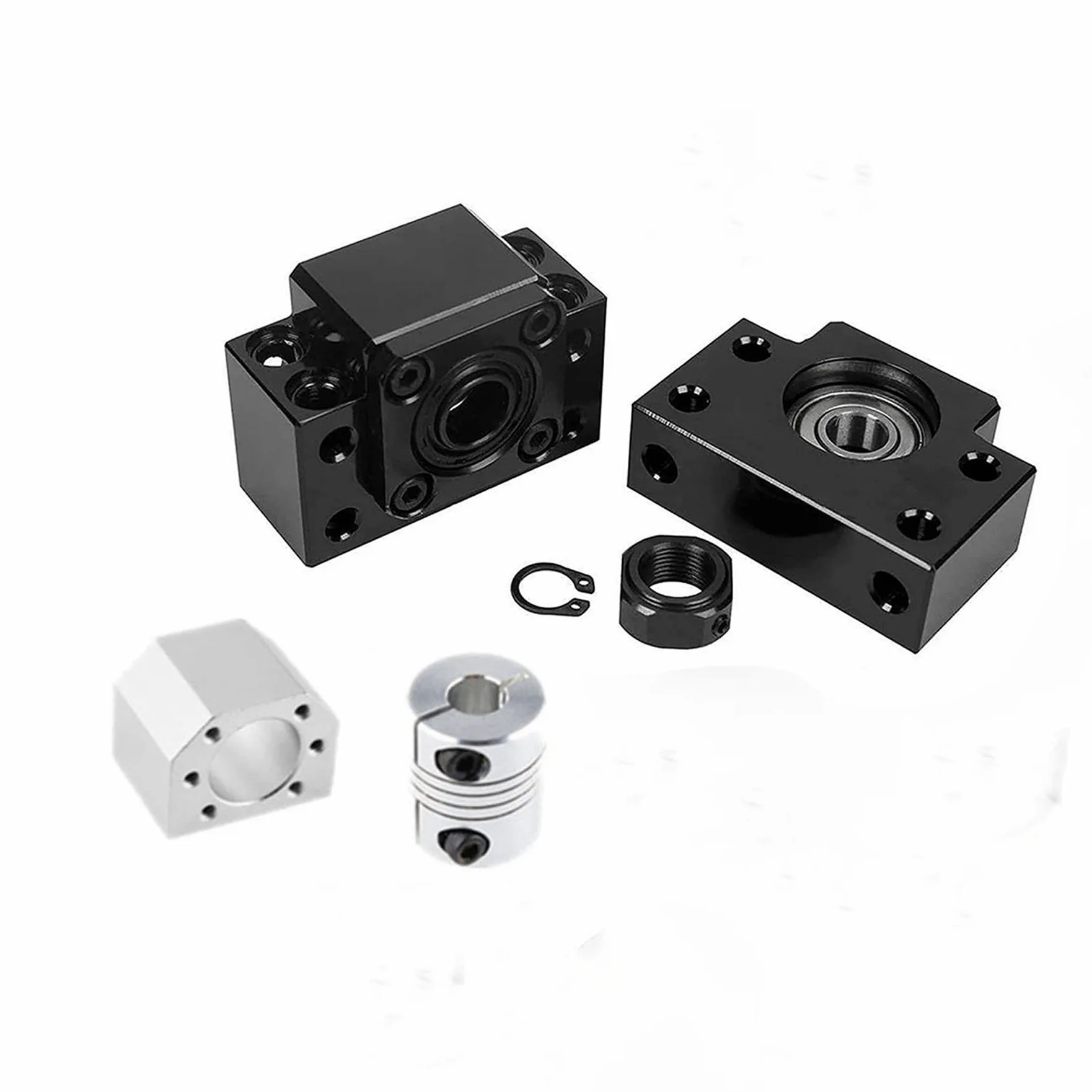 SFU1605 450 mm husillo de bolas RM1605 + tuerca roscada de bola con soporte BK12/BF12, carcasa de tuerca DSG16H y motor paso a paso para Nema 23 para máquina CNC