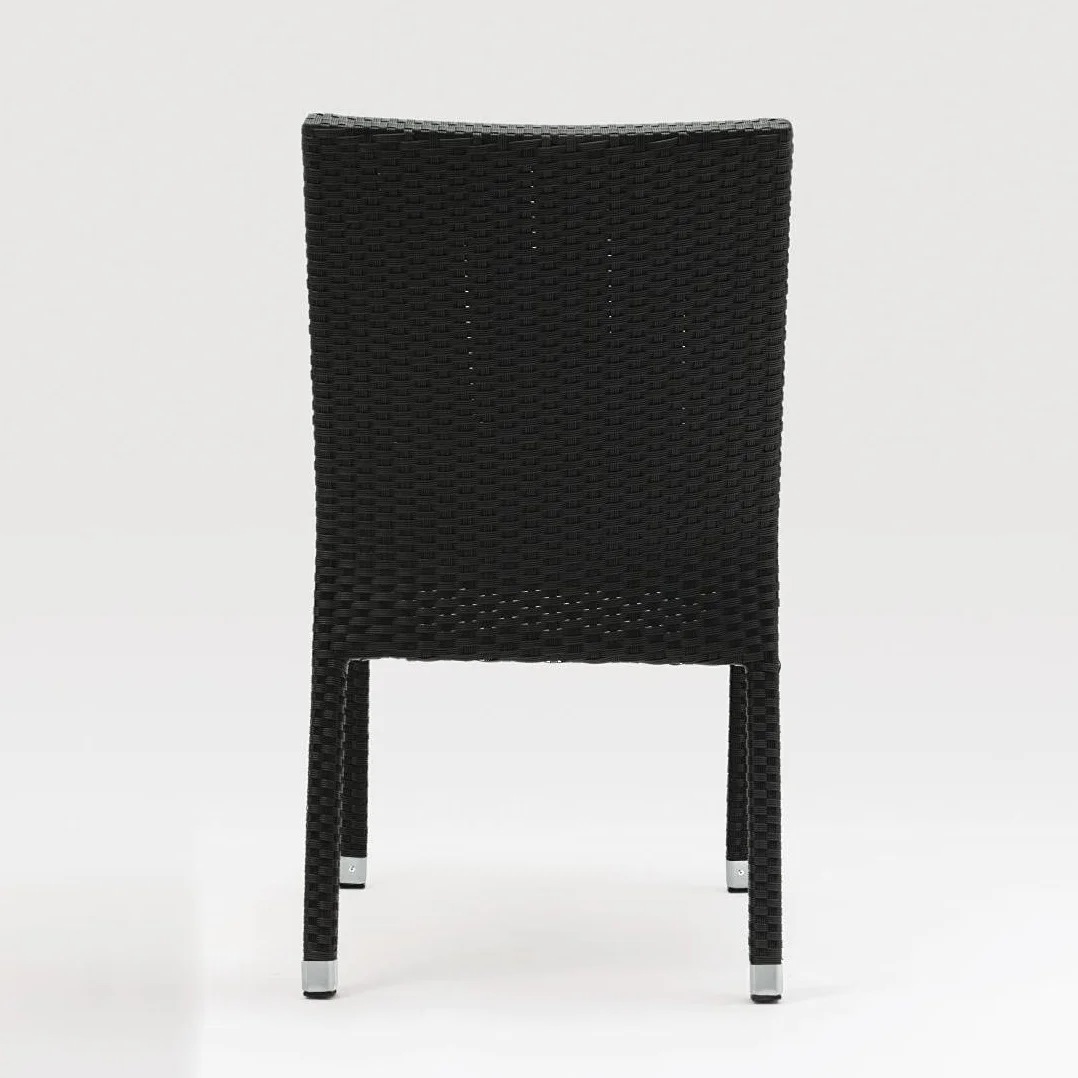 Bolero cf159 Mimbre Laterales Silla, carbón (Pack de 4)