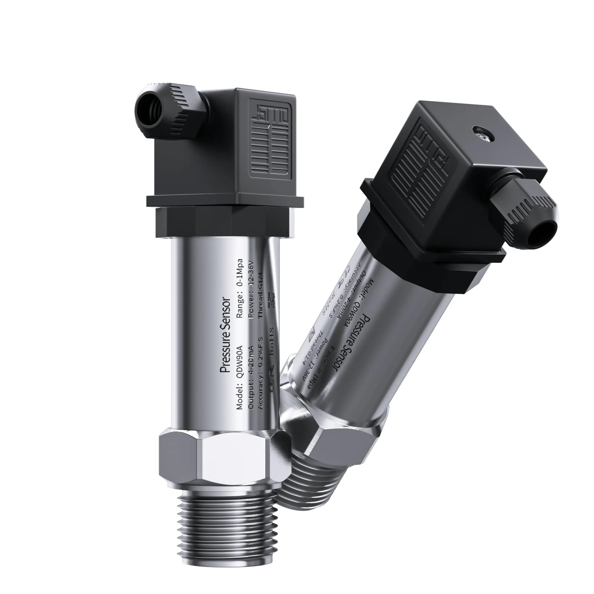 Transmisor de presión pequeño 0-1bar 0-5bar 0-10bar Sensor aire y agua 4-20mA Transductor Rosca G1-2, G3-8 1 pieza(G1-2 thread,0-100bar)