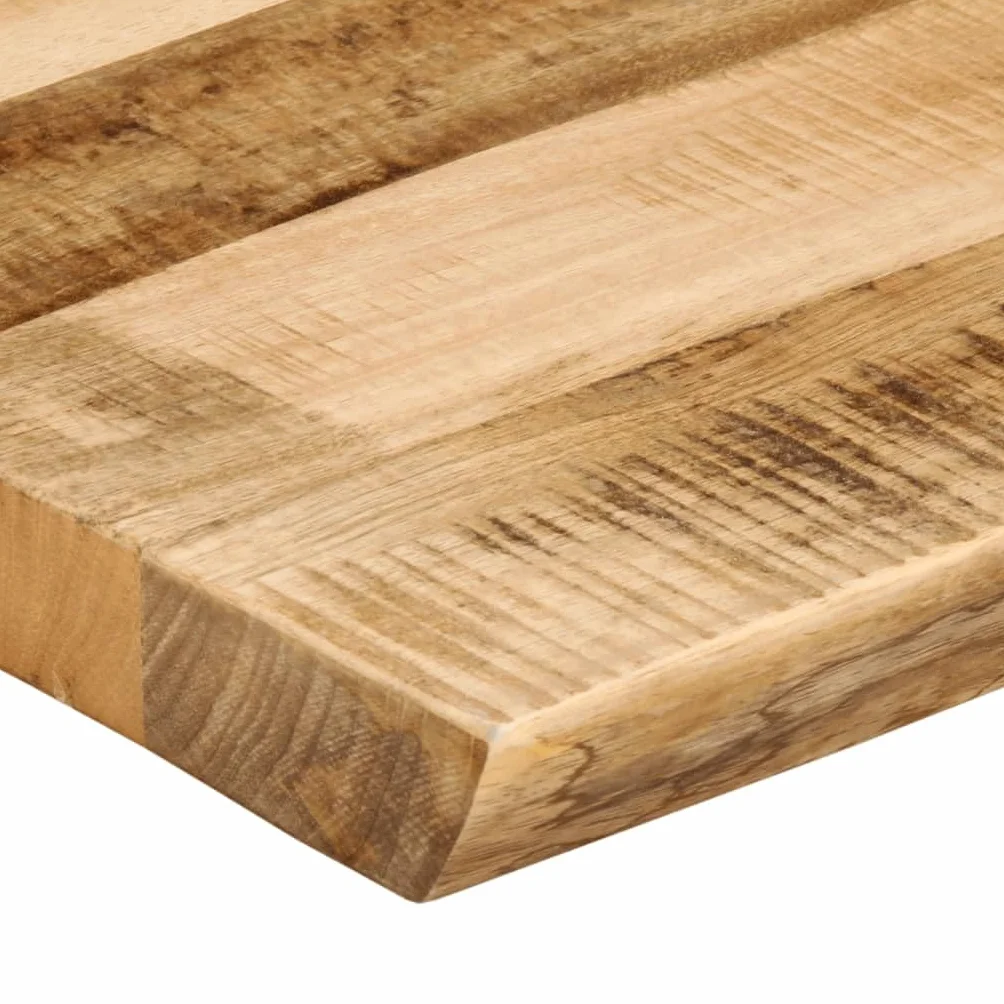 vidaXL Tablero de Mesa Borde Natural Madera Maciza Mango 140x60x2,5 cm, Superficie de Mesa, Tablero de Mesa de Madera, Tablero de reemplazo