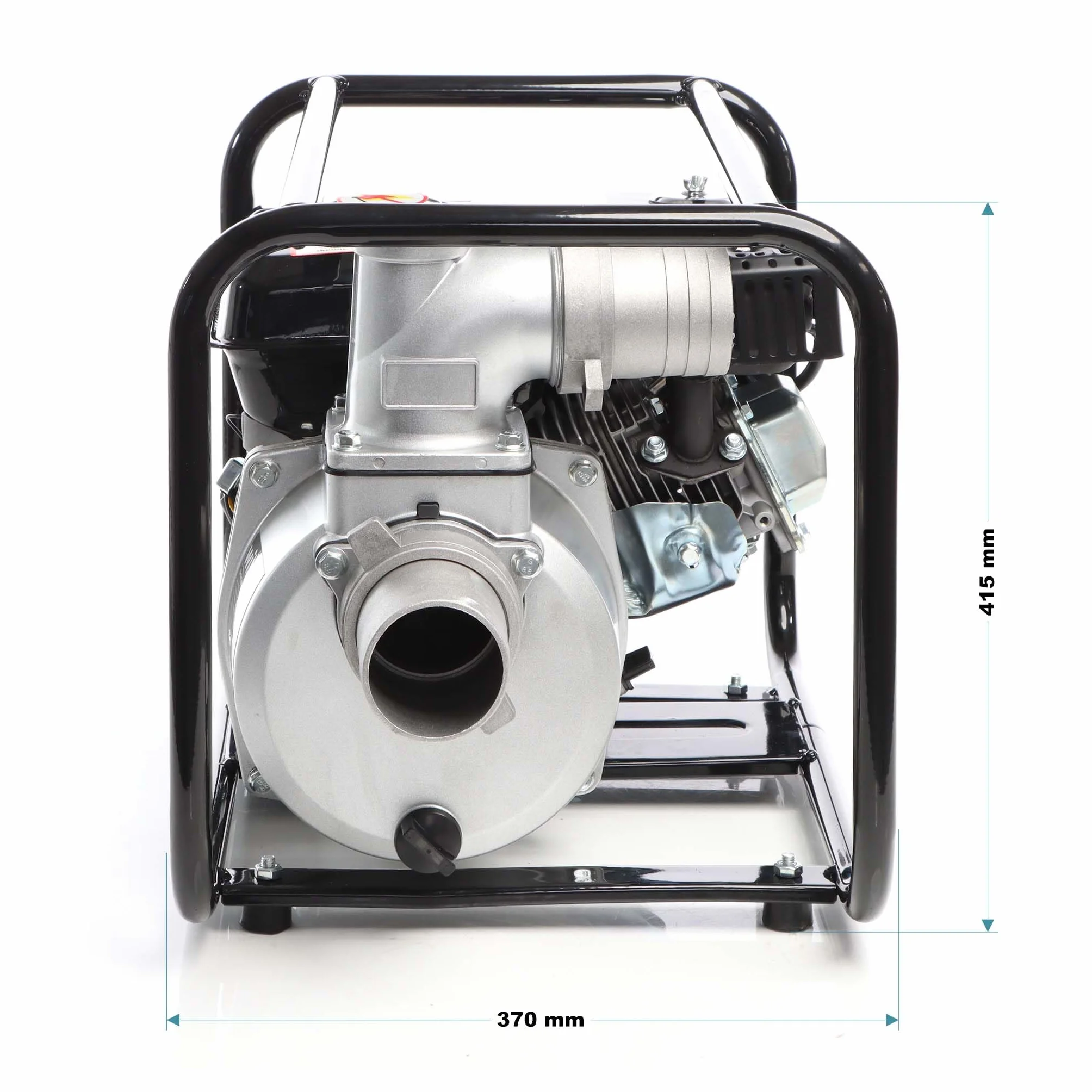 Wiltec Bomba de aguas residuales a gasolina de 4kW bomba de agua caudal 48.000l/h toma de 80mm (3")
