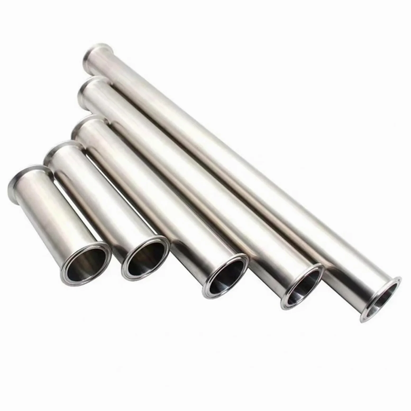 1PC 38mm x Ferrule 50.5 Tri Clamp Type Spool Tube with Ferrule Clamp SS304 500mm Length Tube
