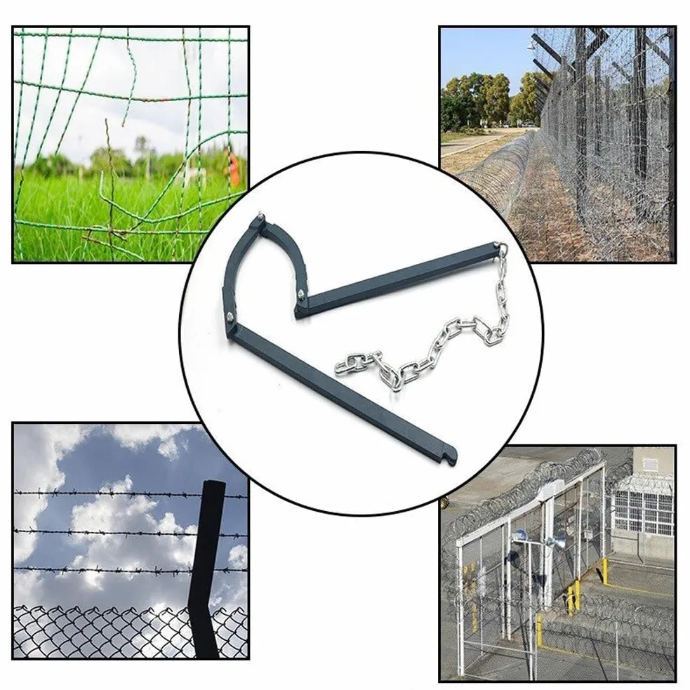 Tensor de alambre de valla resistente, herramienta de ensanchamiento de valla de eslabones de cadena para granja, reparación de valla de caballos y césped, ensanchador de alambre de púas de jardín