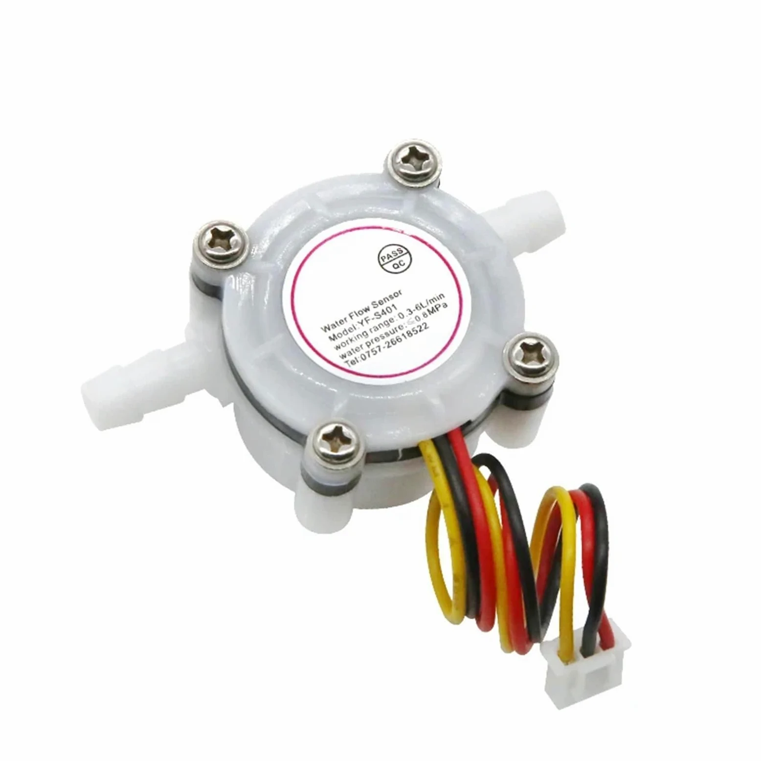 Sensor de flujo de agua S401 de 1,75 MPa, conector rápido, sensor, purificador de agua for cafetera, caudalímetro de microturbina de 7 mm, CC 5-18 V(Inner diameter 2.0MM)
