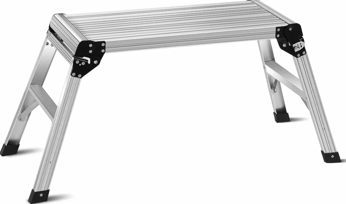 TREPPE Banco Plegable Plataforma de Trabajo Aluminio Escalon Taburete