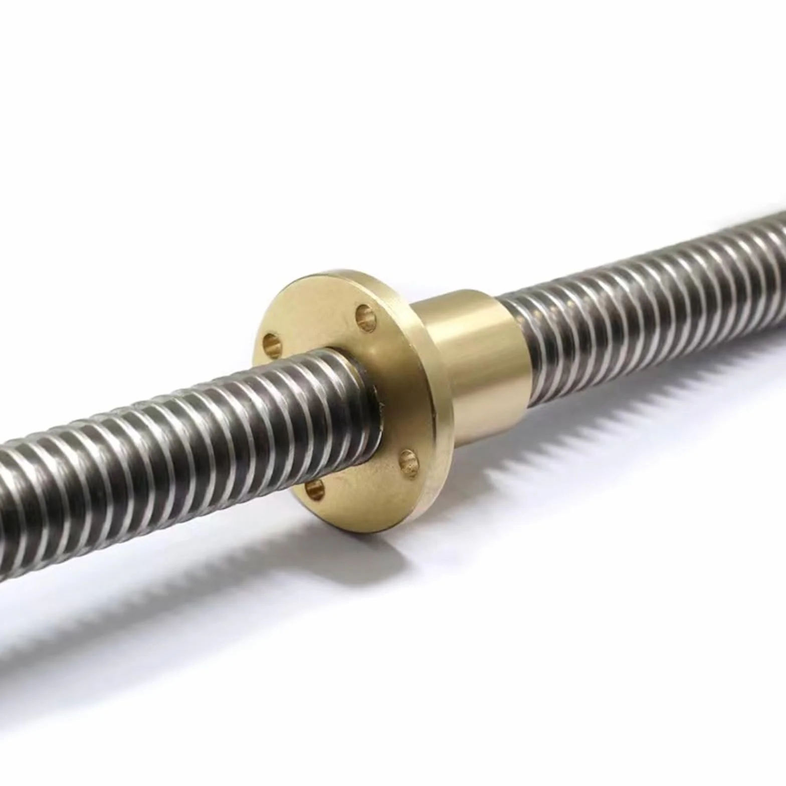 roscado juego Tornillo de rosca trapezoidal TR14x3 TR14x6, paso de 3mm, plomo de 3mm y 6mm, tornillo de avance T14 con tuerca con reborde de latón, varilla roscada completa de 14mm tornillo trapezoida