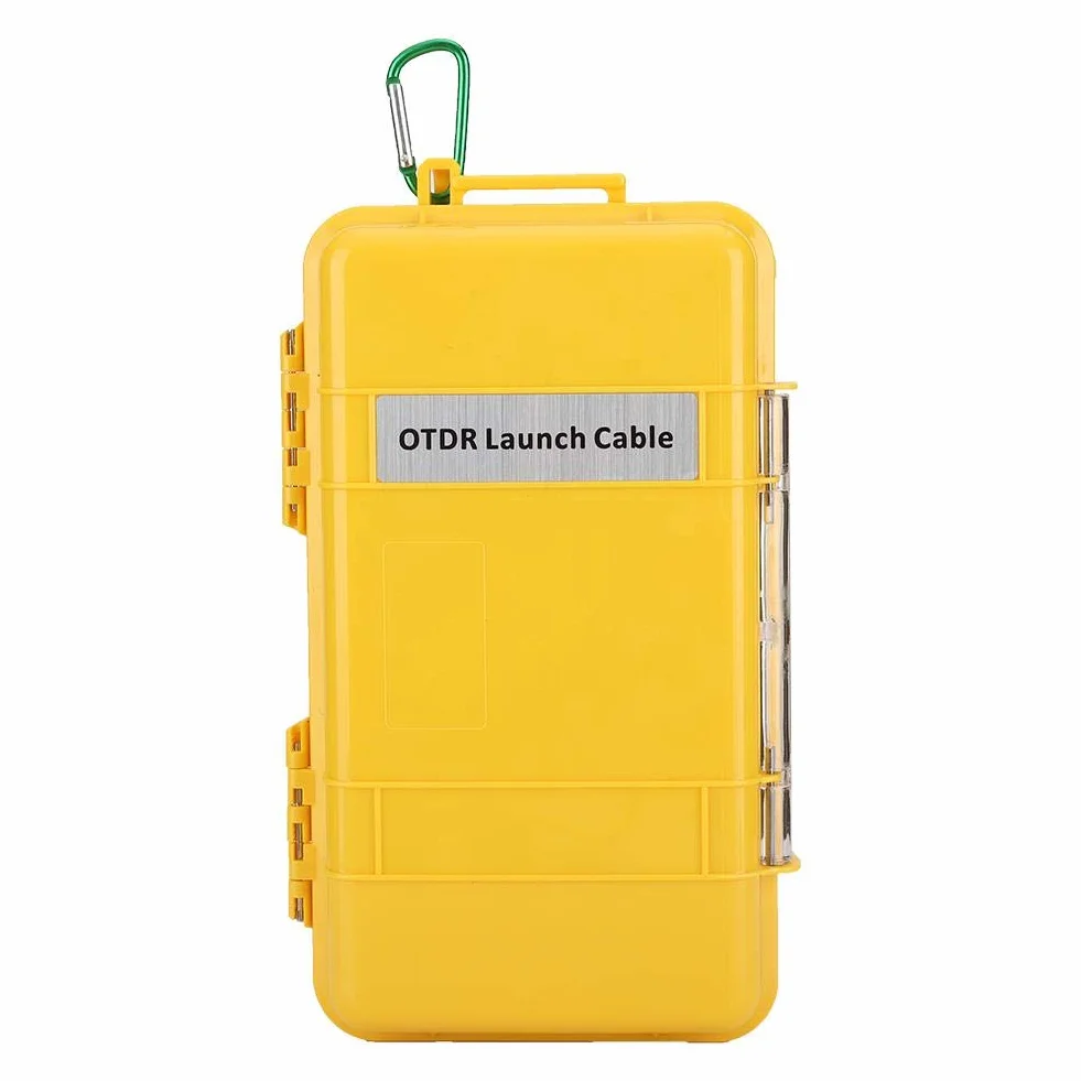 Caja de cable de lanzamiento OTDR SC/APC-SC SM 1 km Fibra óptica Eliminador de zona muerta Anillo de fibra