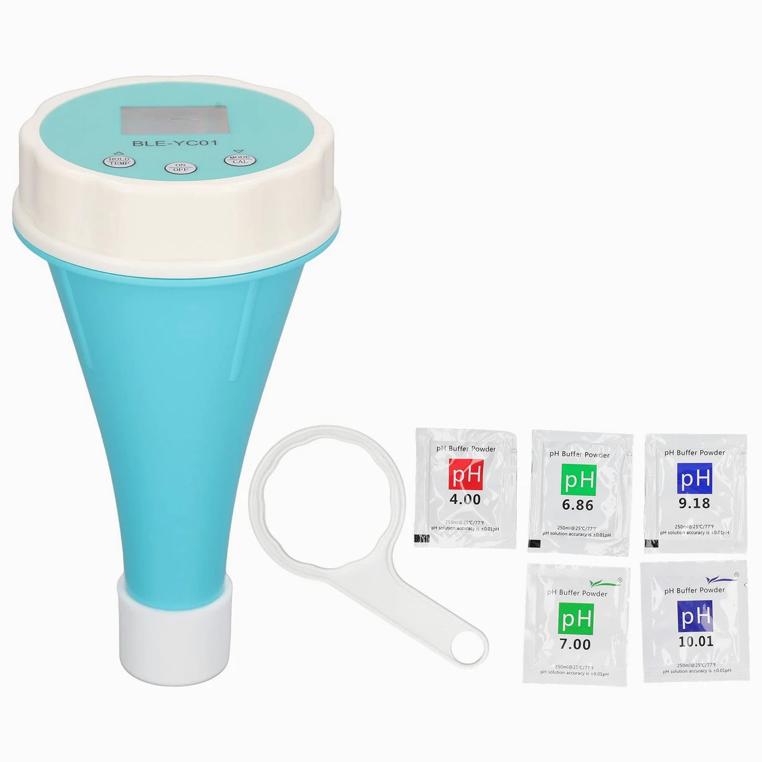 Monitor de Piscina Bluetooth Probador Inteligente de Calidad del Agua 6 en 1 Medición Precisa para Piscinas y Acuarios