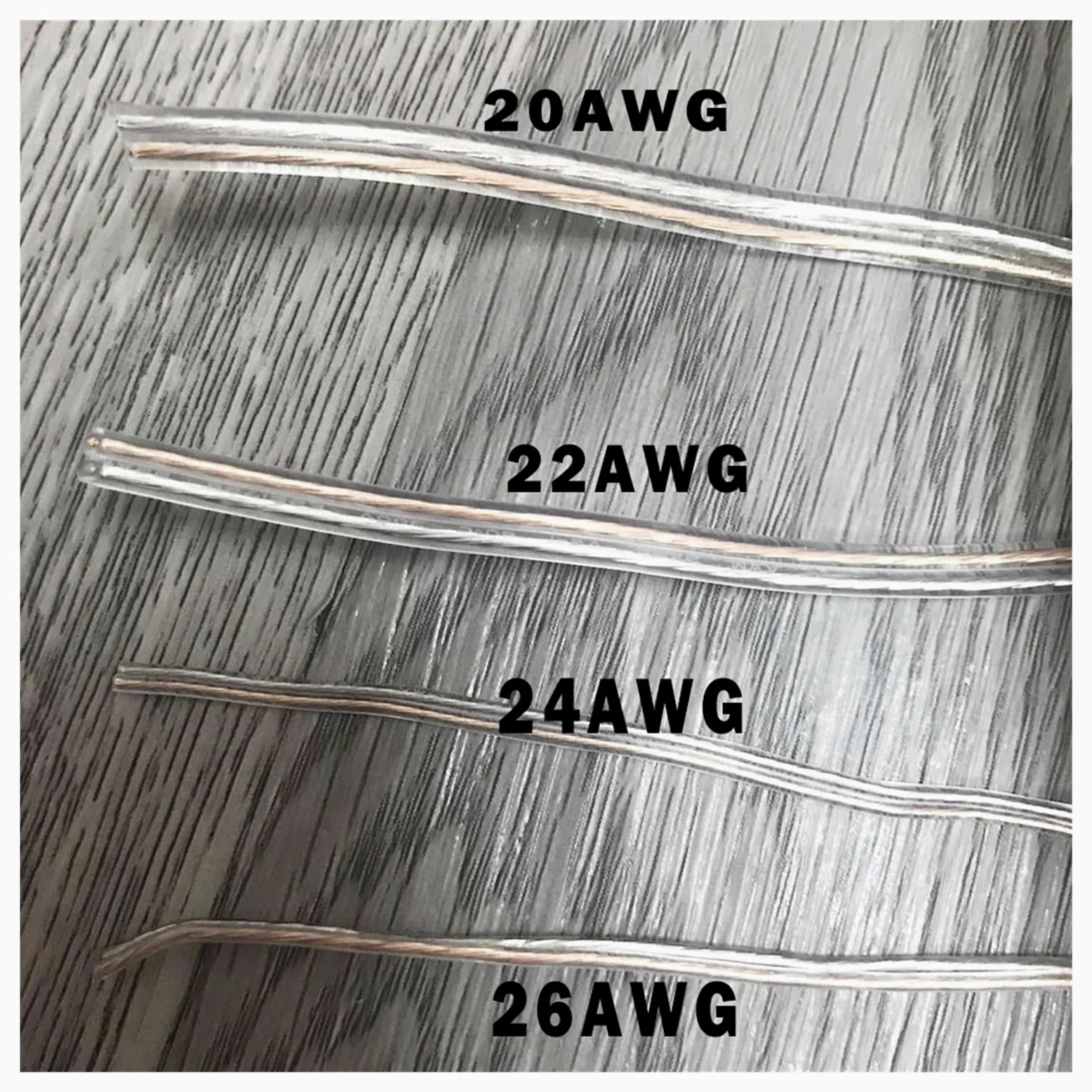 Alambres y cables UL (PVC) Cable plano tipo cinta de 24 awg y 2 pines, Cable transparente resistente a arañazos/grietas, pantalla de visualización L + E + D, Cable eléctrico paralelo de PVC de 2,8mm(5