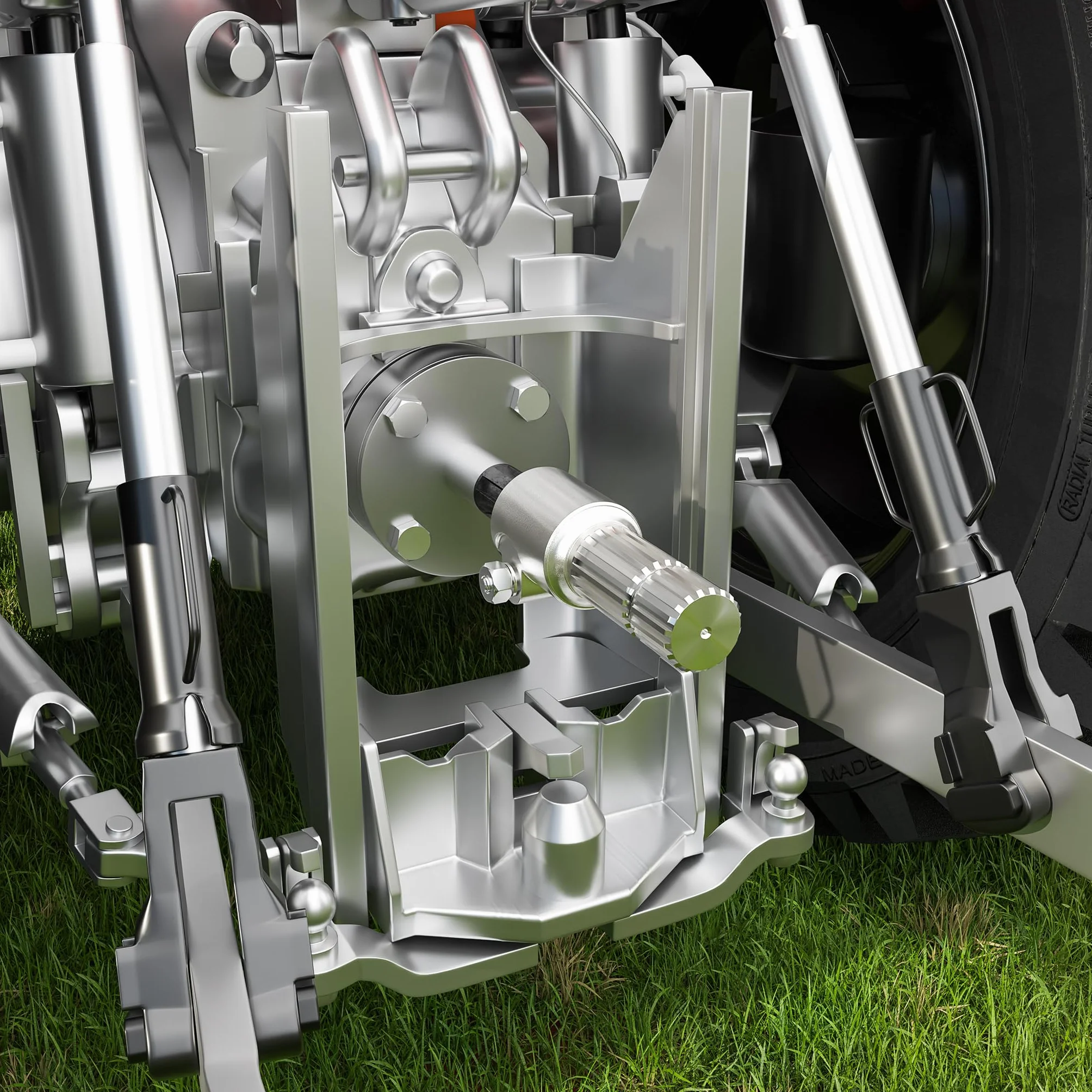 WilTec Toma de Fuerza PTO 175 mm Casquillo Eje Estriado 1 3/8" 6 Eje de Salida 1 3/4" 20 Tractor
