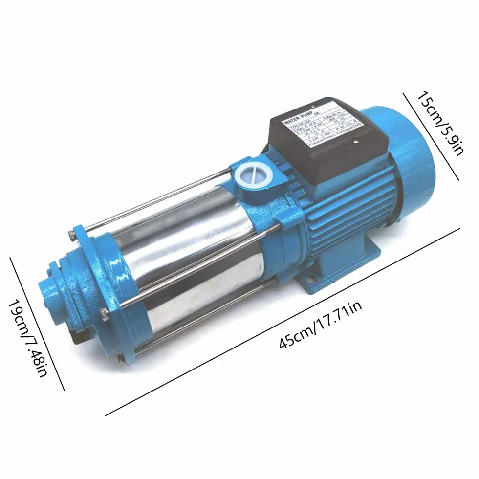 Bomba de agua, 1300 W, 2400 l/h, 9,8 bar, centrífuga para el hogar, jardín, bomba centrífuga para el jardín, bomba para el flujo