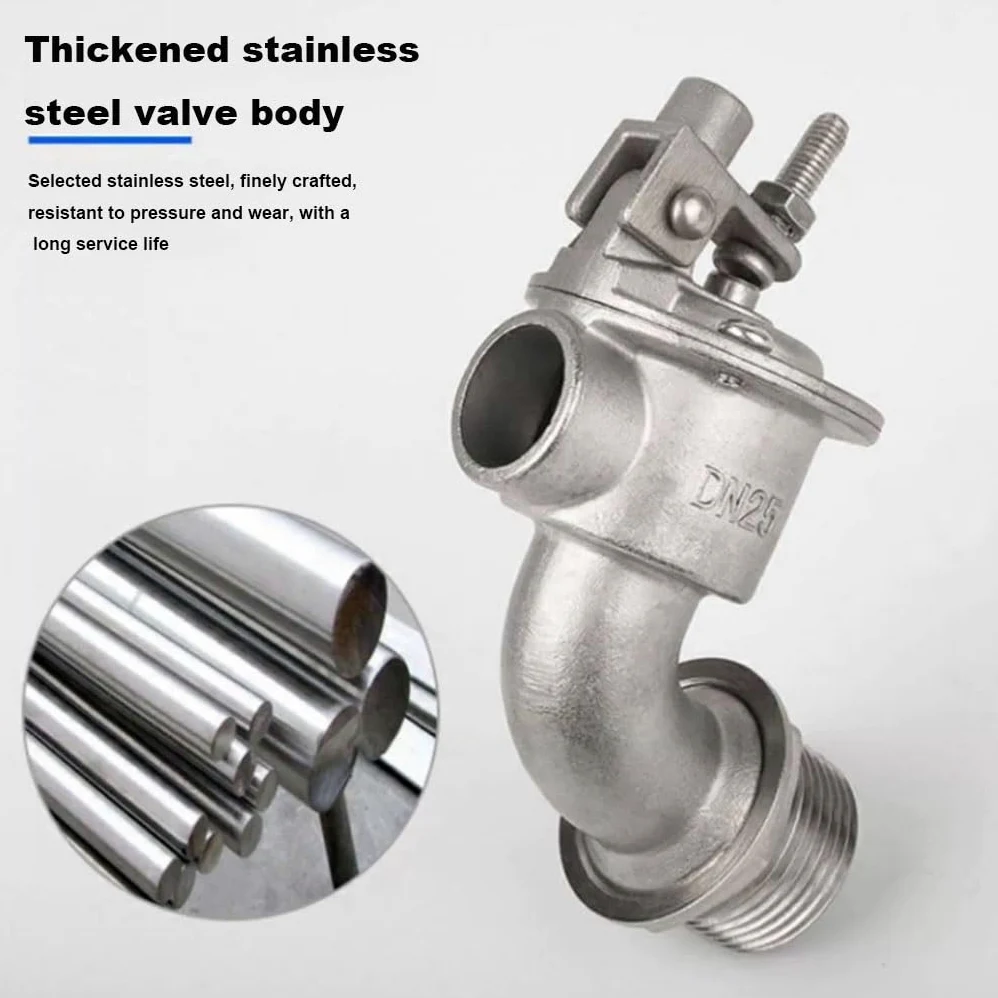 Válvula de flotador montada superior de 90 grados de acero inoxidable-3/4 pulgadas y 1 pulgada-válvula de interruptor de flotador de tanque de agua duradera 1 Uds(1inch)