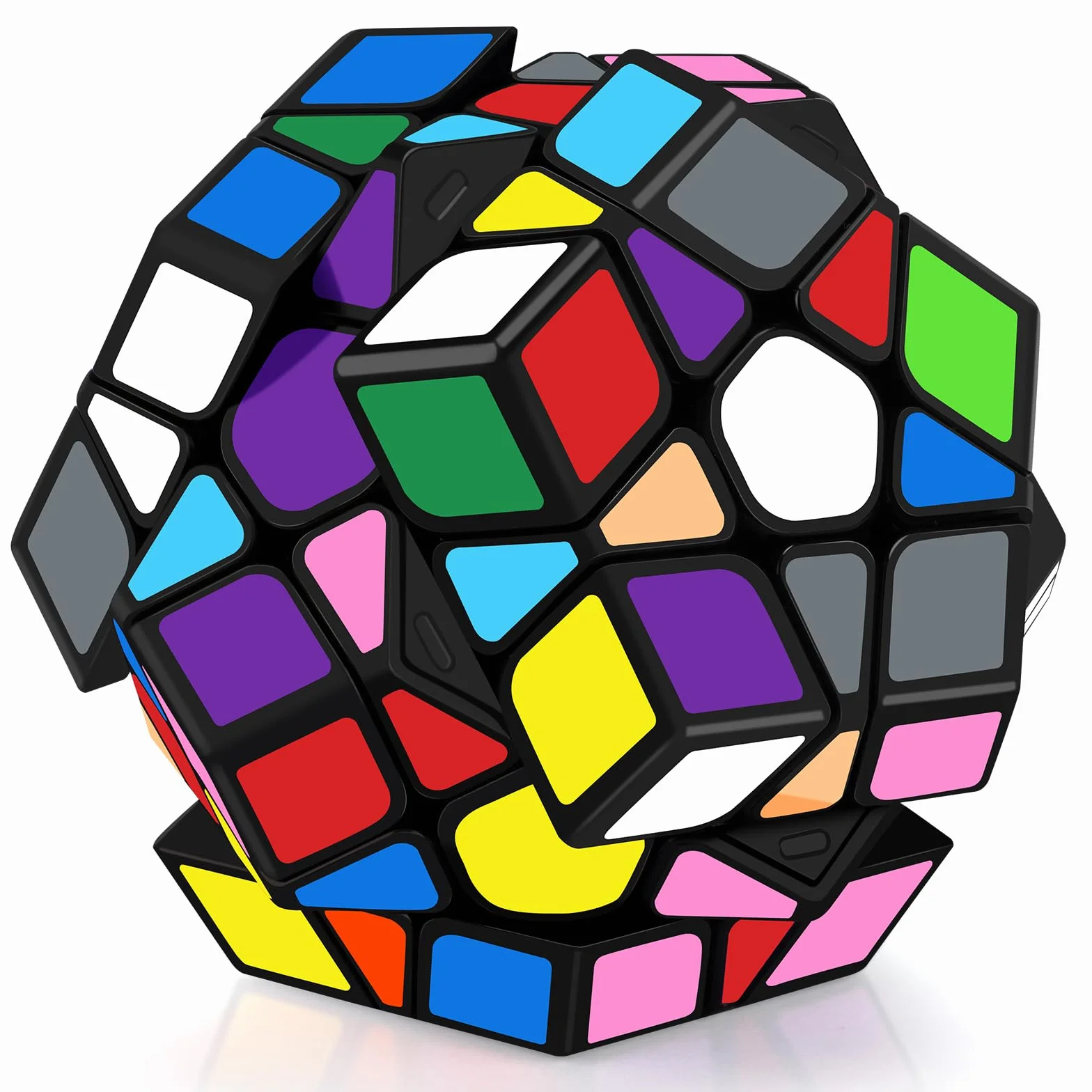 Maomaoyu Megaminx 3x5 Dodecaedro Speed Cube Cubo Magico Negro
