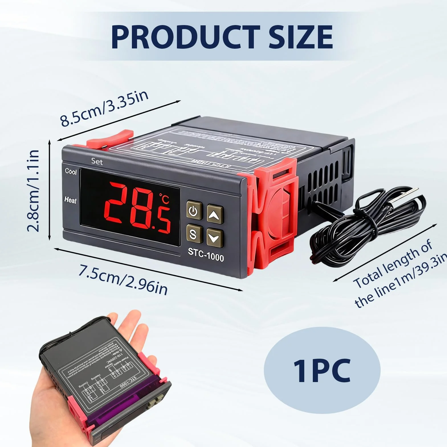 Controlador Temperatura STC-1000 110V-220V 10A Termostato Digital Pantalla LED