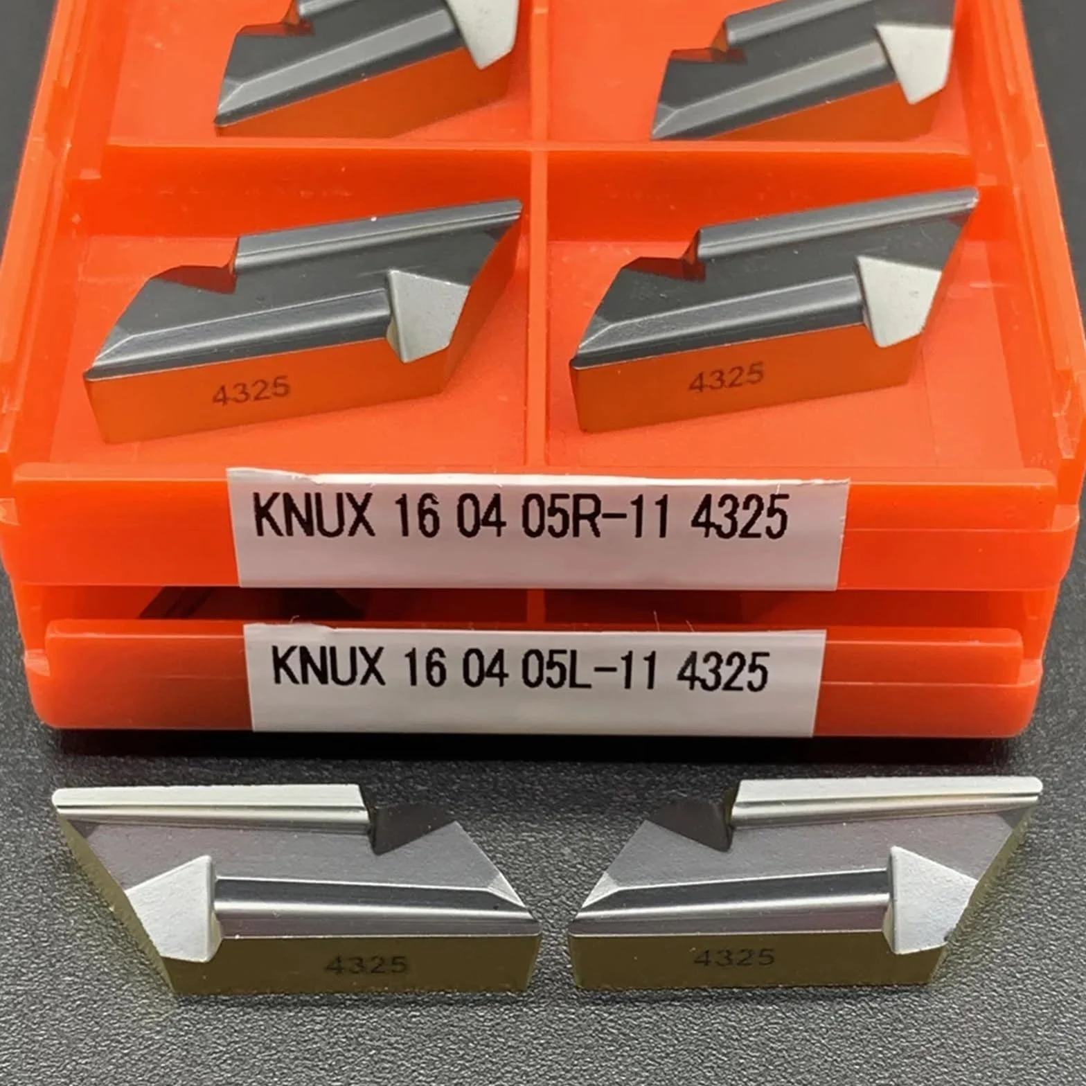 10 Uds Insertos De Carburo Torneado Herramienta Torno Metal KNUX160405L-11 4325 Inserto Fresado KNUX160405 Herramienta de Torno(KNUX160405R-11 4325)
