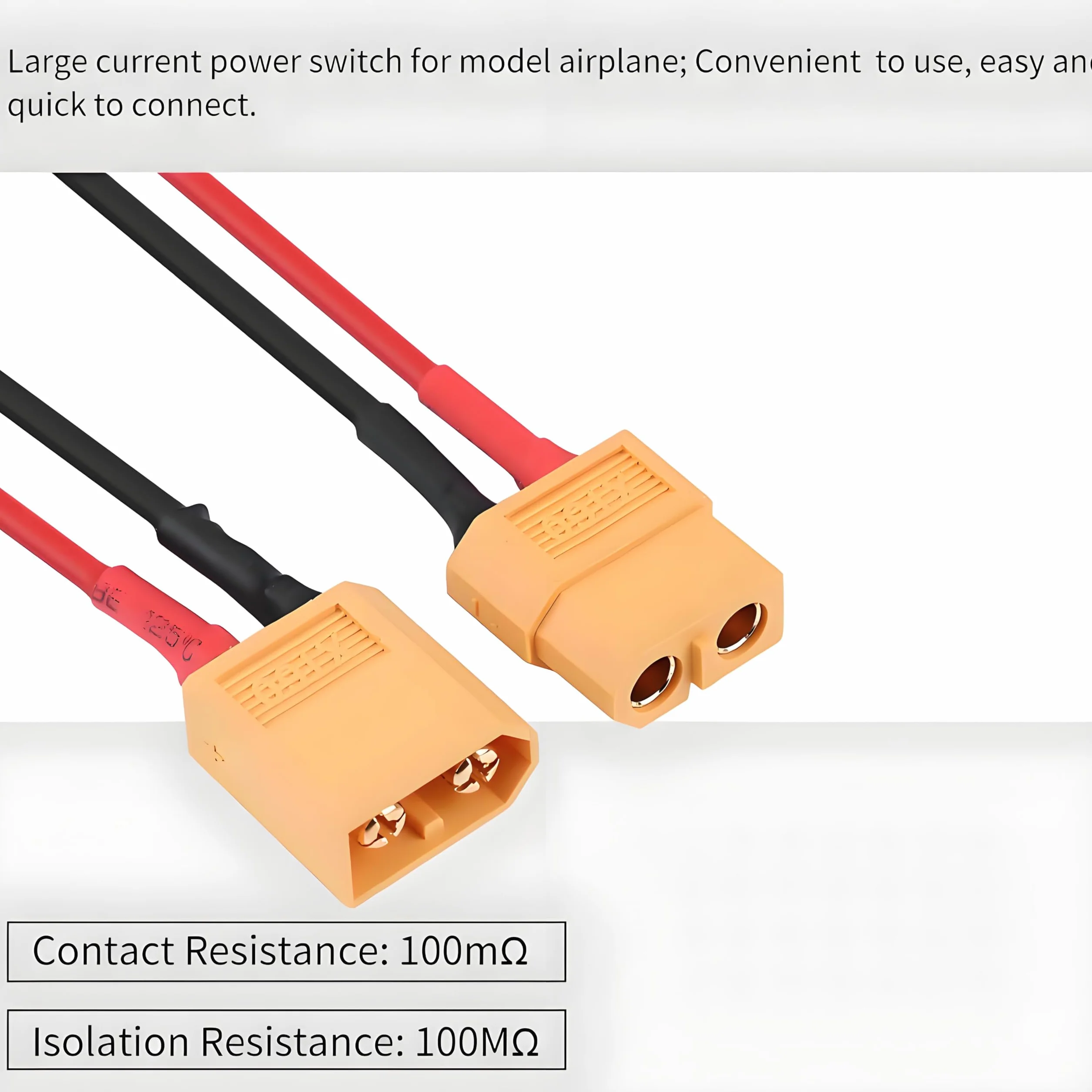 Dilwe Interruptor de Avión RC XT60 para Fuente de Alimentación de Alta Potencia