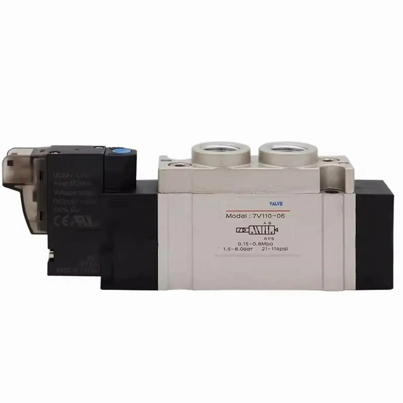 Electroválvula neumática de aleación de aluminio serie 7V (5/2, 5/3 vías) 7V0510 7V110 7V120 7V130(7V11006A200)