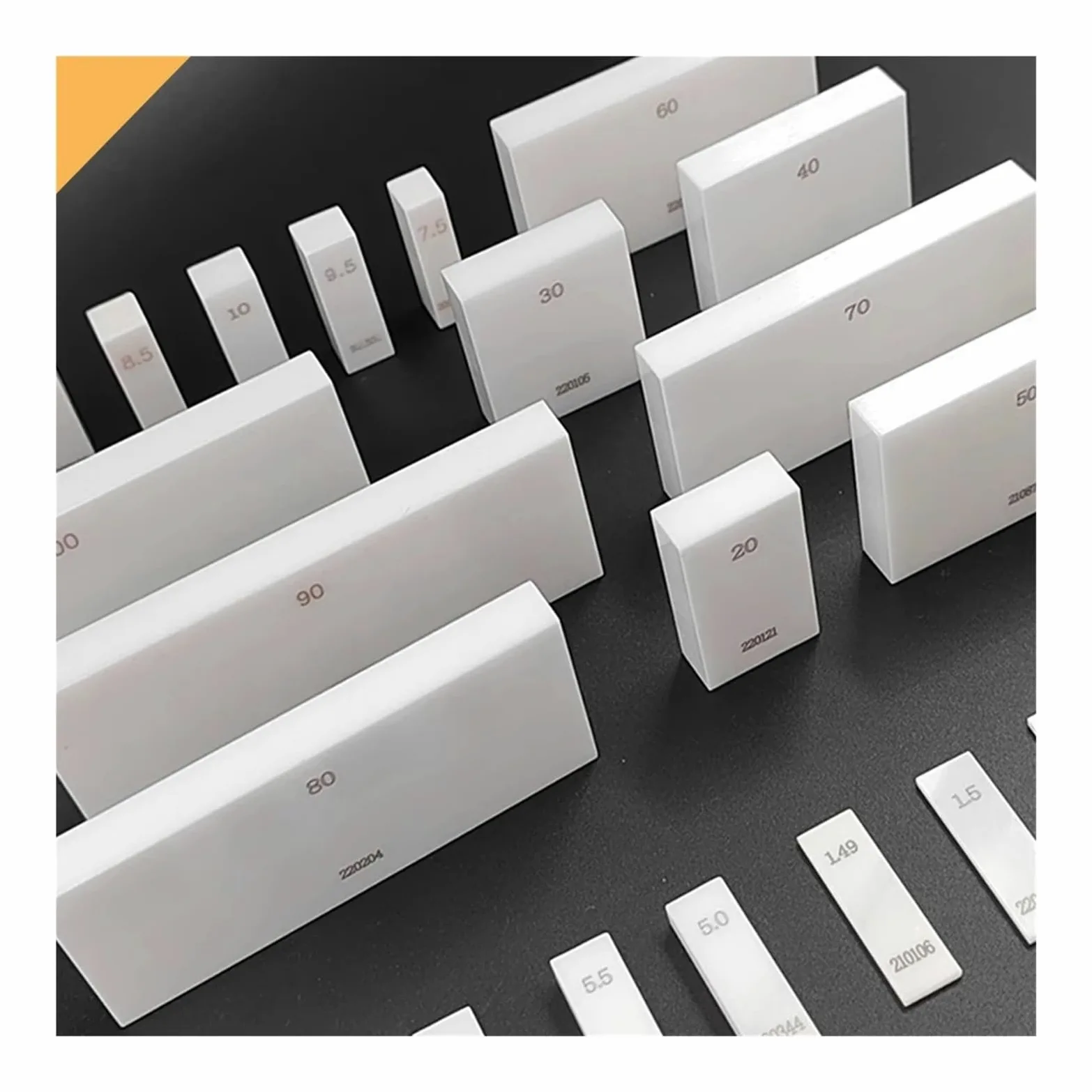 Bloque indicador de cerámica de precisión, 0,5 MM-100MM, for calibrador y micrómetro, herramientas de medición y calibración, 1 ud. Medición precisa(100mm)