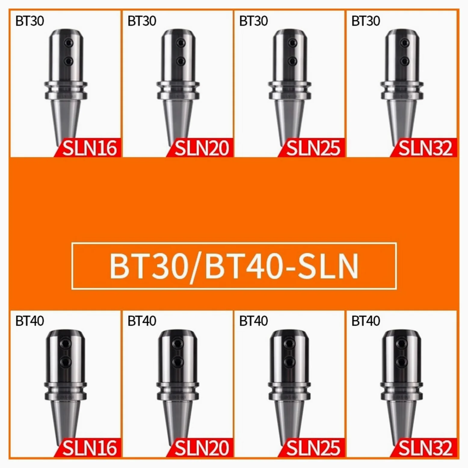Portaherramientas CNC BT50 Mandril de Cambio rápido Bloqueo Lateral SLN16 20 25 32 40(BT40-SLN32-100L)