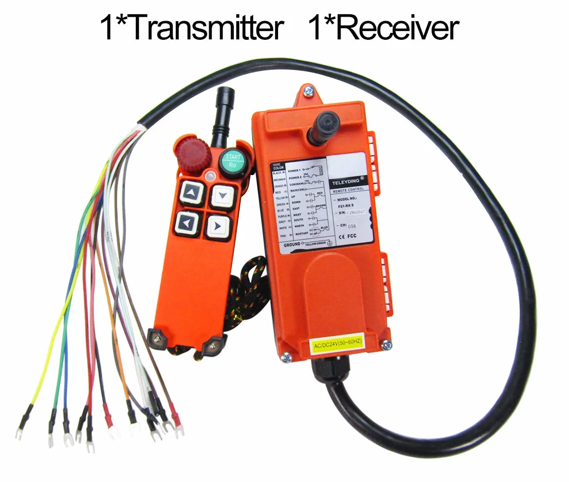 MXBAOHENG Mando para Grua Mando Puente Grua F21-4S 220V Mando para Polipasto Mando Grua 1*Receptor 1* Transmisor