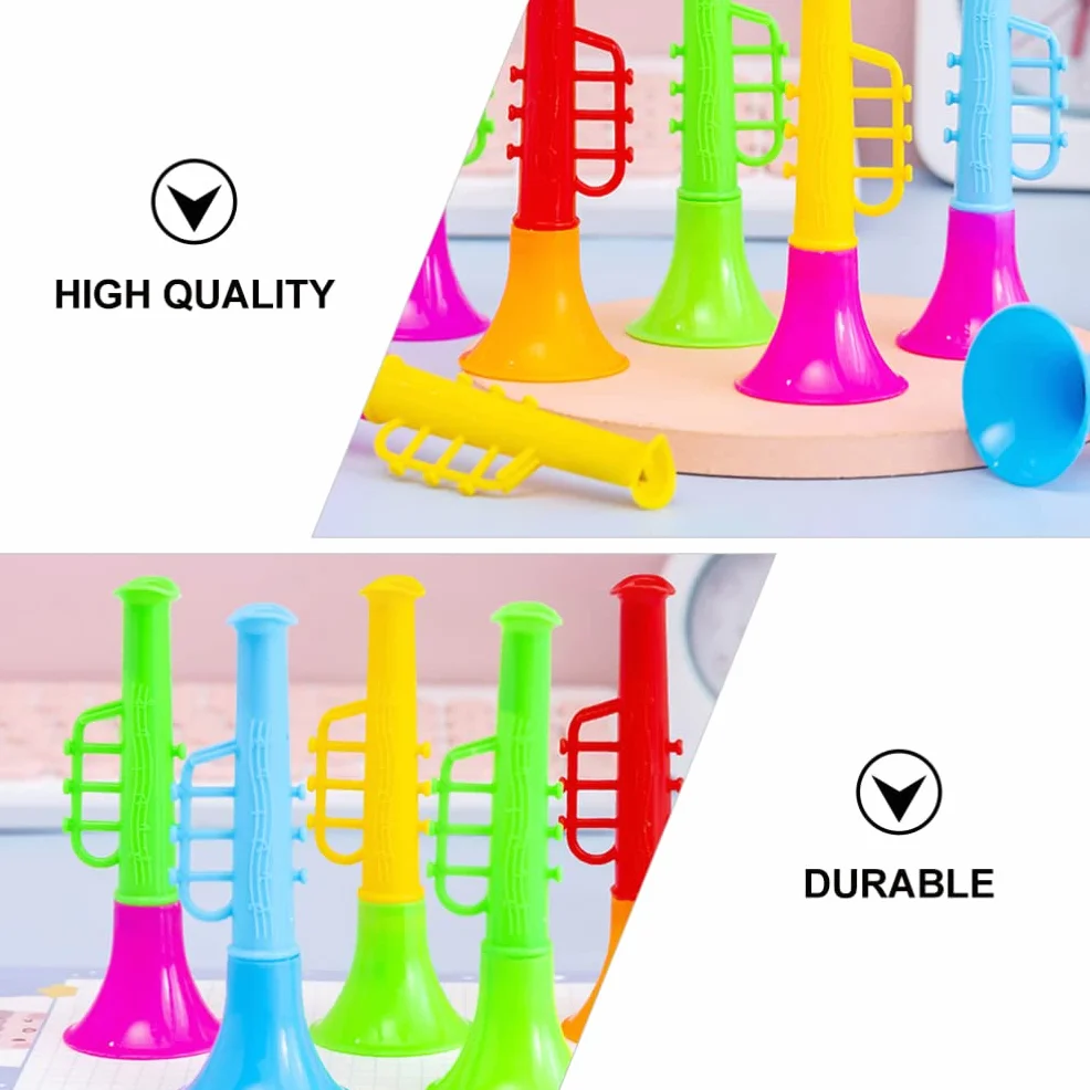 TOYANDONA 30 Unids Instrumentos Musicales Juguetes Buglet Pequeño Silbato Vertical Trompeta