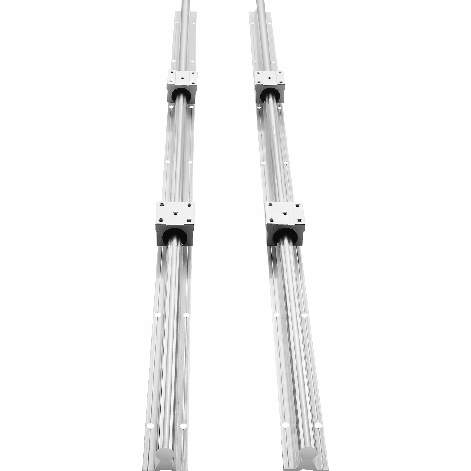 VEVOR Riel de Guía Lineal SBR20 800 mm con 4 Bloques SBR20UU para CNC Router Torno Impresora