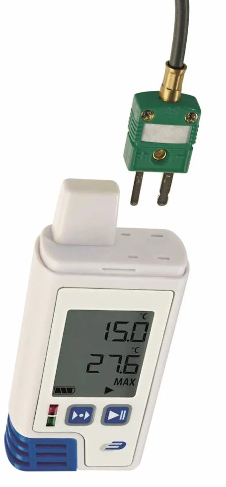 TFA Dostmann Registrador de datos de temperatura y humedad LOG210 TC, 31.1061.02, memoria para 60.000 registros, interfaz USB, salida PDF, certificado ISO, color blanco