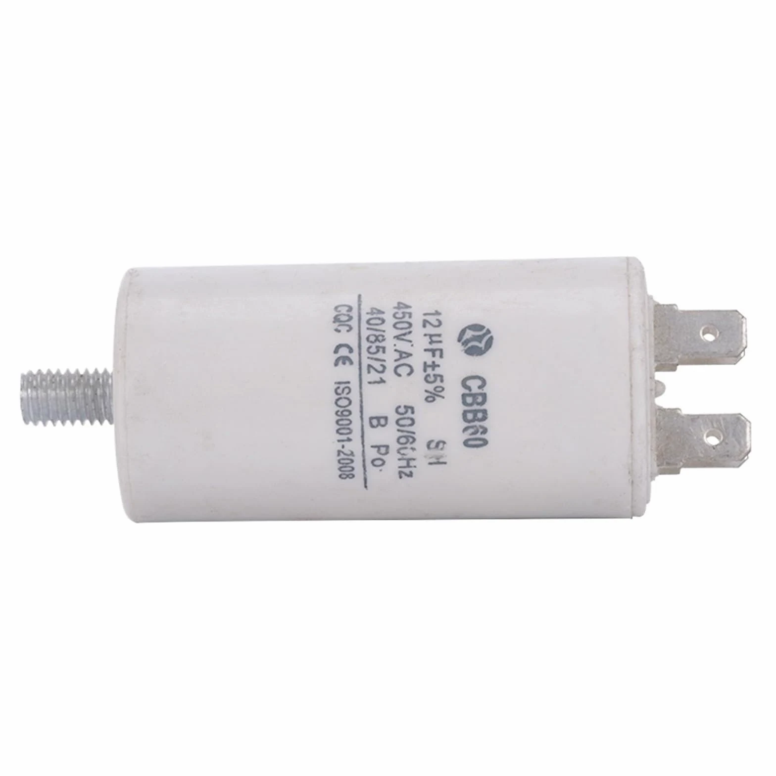 Condensador de arranque de motor en funcionamiento CBB60 450V AC 12uf, cuatro 4 pines con tornillo inferior for bomba de agua de máquina eléctrica