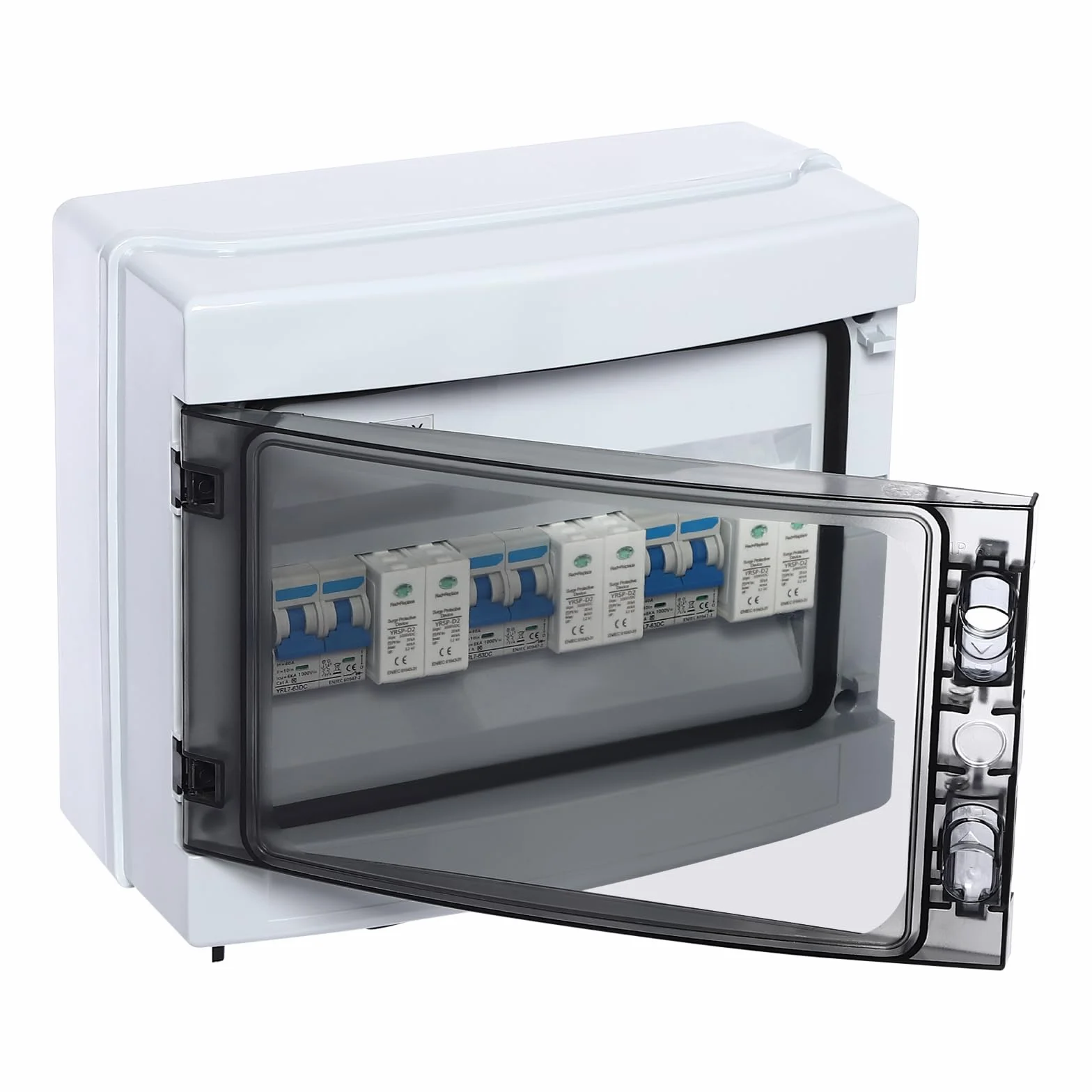 DC Protección contra sobretensiones PV 1000 V 40 A caja de conexiones solares con 3 entradas y salidas, interruptor de separación CC IP65 resistente al agua y a los golpes, interruptor de protección