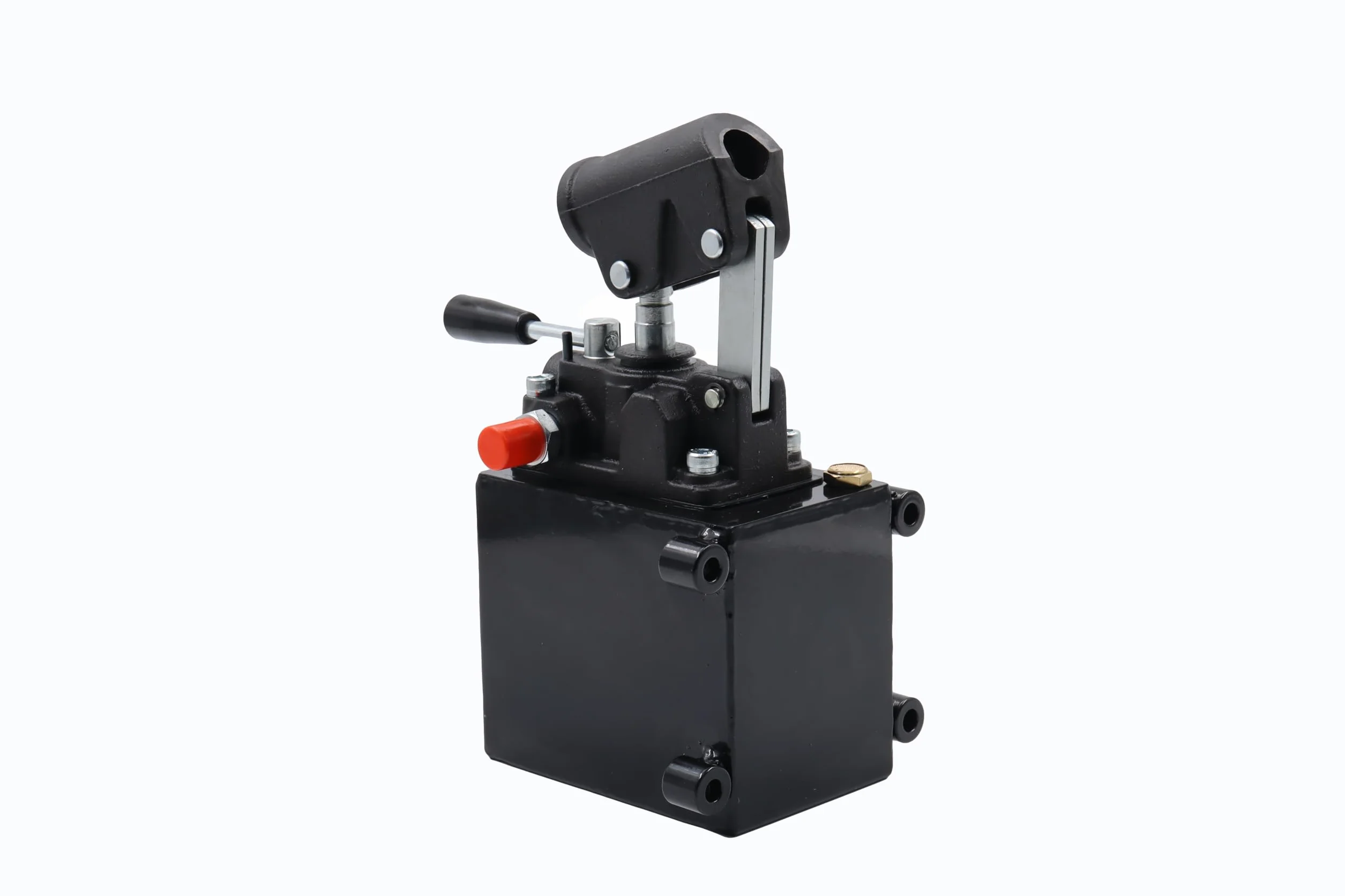 Bombas de mano hidráulicas de doble efecto 12-25 - 45cc, tanque de aceite 1-3-5 L (D.W. 45 cc 1 L de tanque)