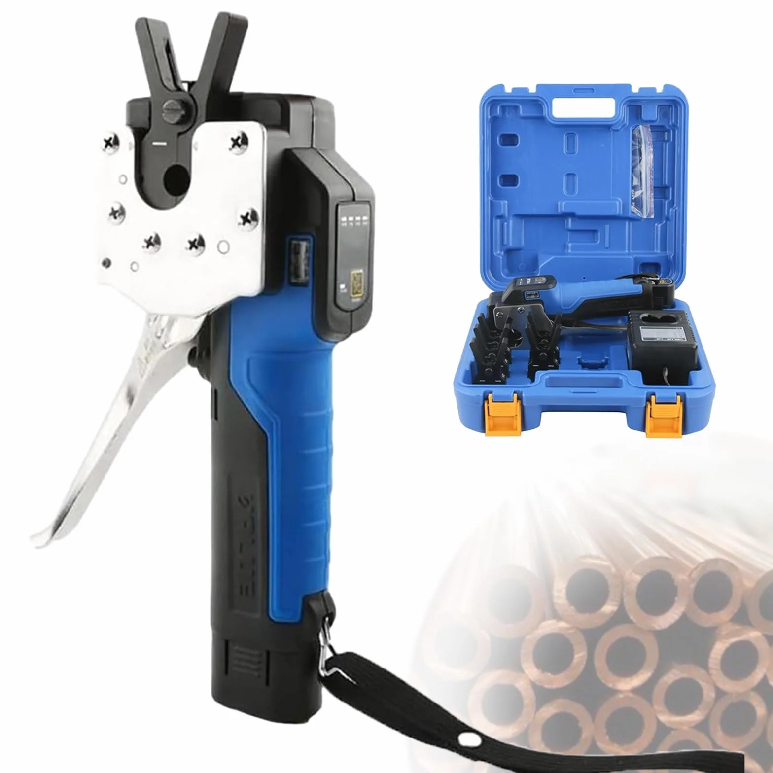 Abocardador EléCtrico InaláMbrico Con Luz Led, Compatible Con Sistemas MéTricos Y En Pulgadas, Con Carga RáPida Para Una ExpansióN Eficiente De TuberíAs De Cobre.,StandardVEF-1