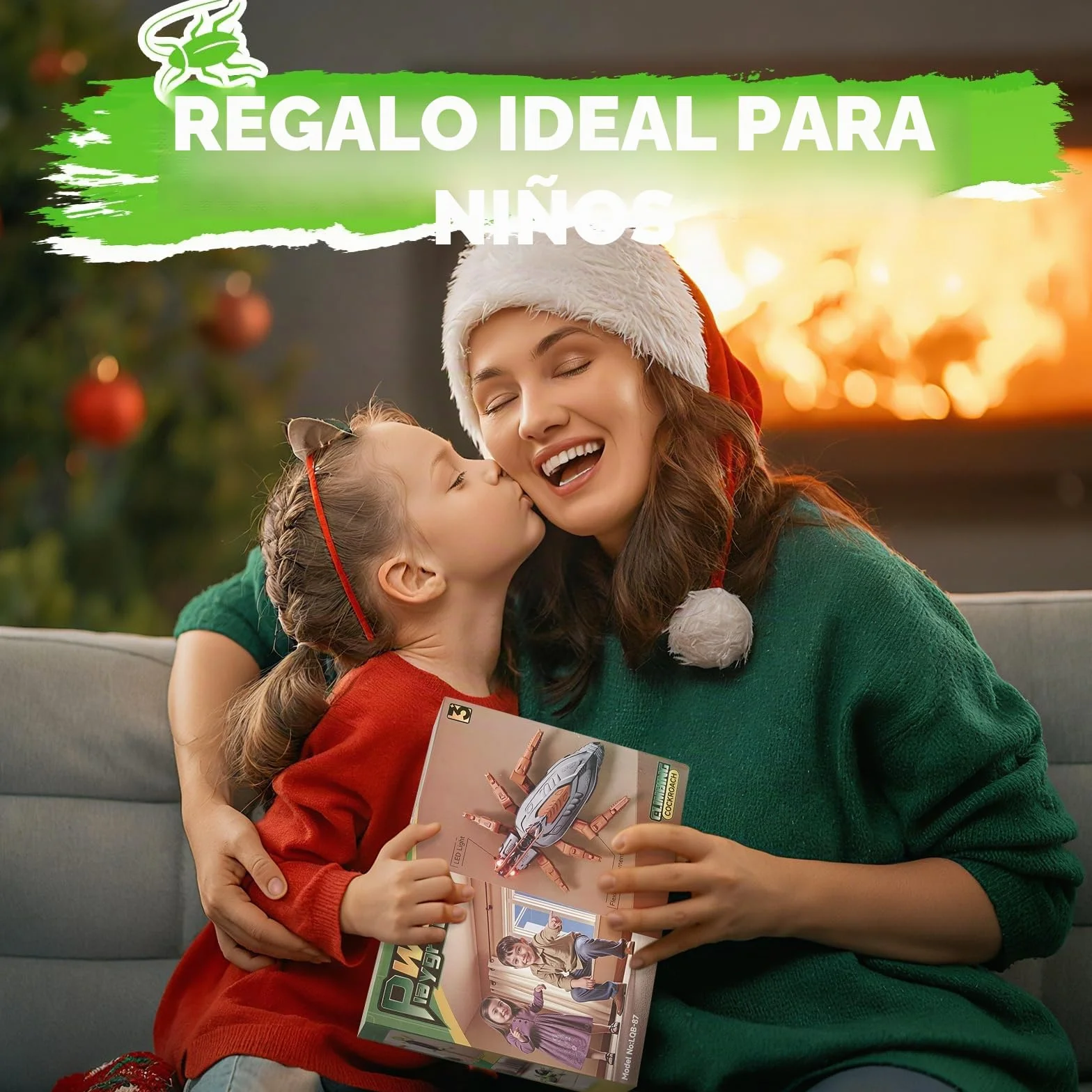 Gerbala Cucaracha Teledirigido Robot Juguetes, Arrastrándose por Paredes y Techos, Ojos LED Brillantes, Regalo para Niños 3+ Años