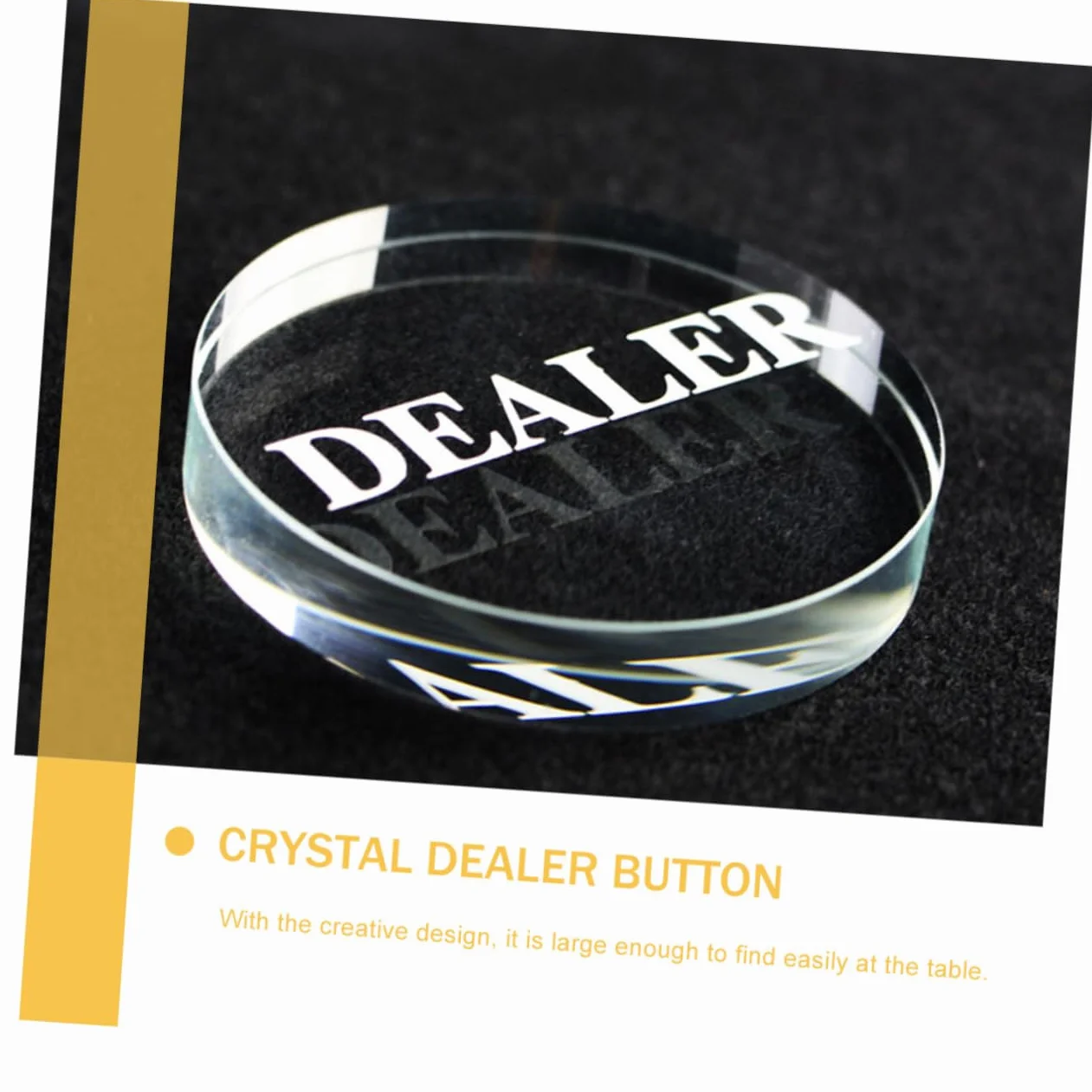 Transparente Botón De Distribuidor Profesional De Póker Resistente Al Desgaste para Texas Hold'em